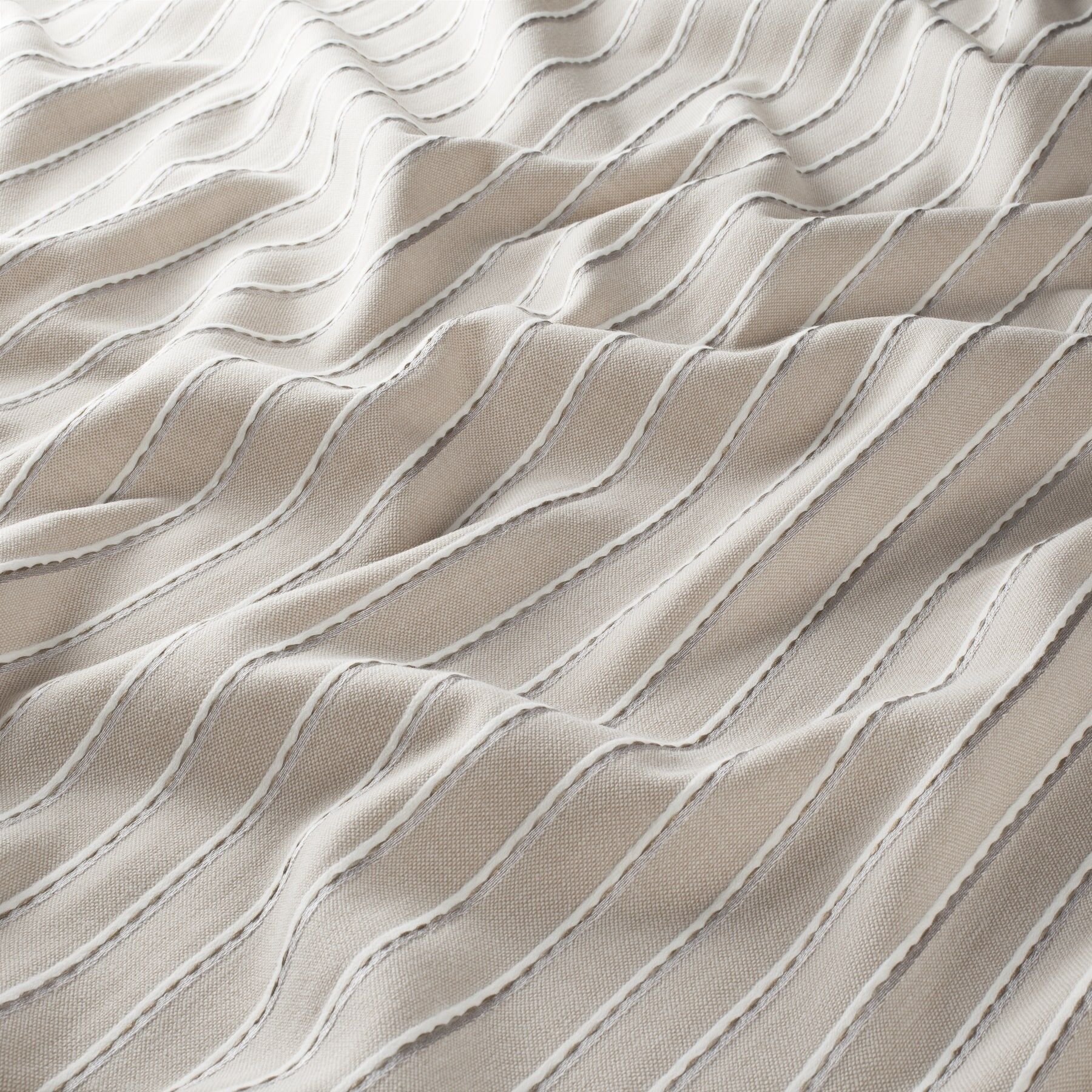 Ja7100 070 Stitch Jab Vorhangstoff Meterware Gestreift Beige Ja7100 070 Stitch Jab Vorhangstoff Meterware Gestreift Beige