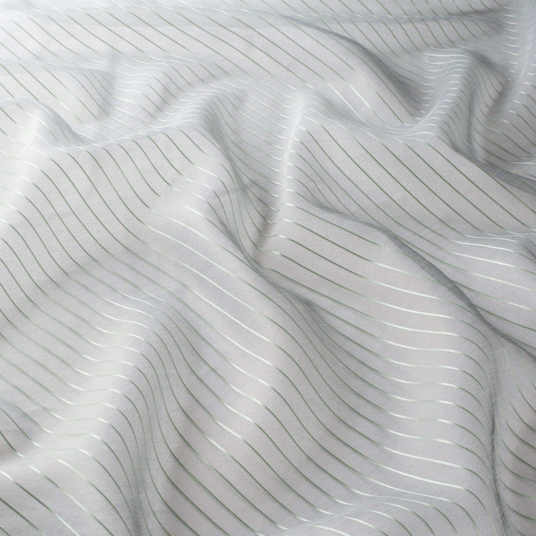 Ja7129 030 Pin Stripe Jab Gardinenstoff Meterware Gestreift Weiss Gruen