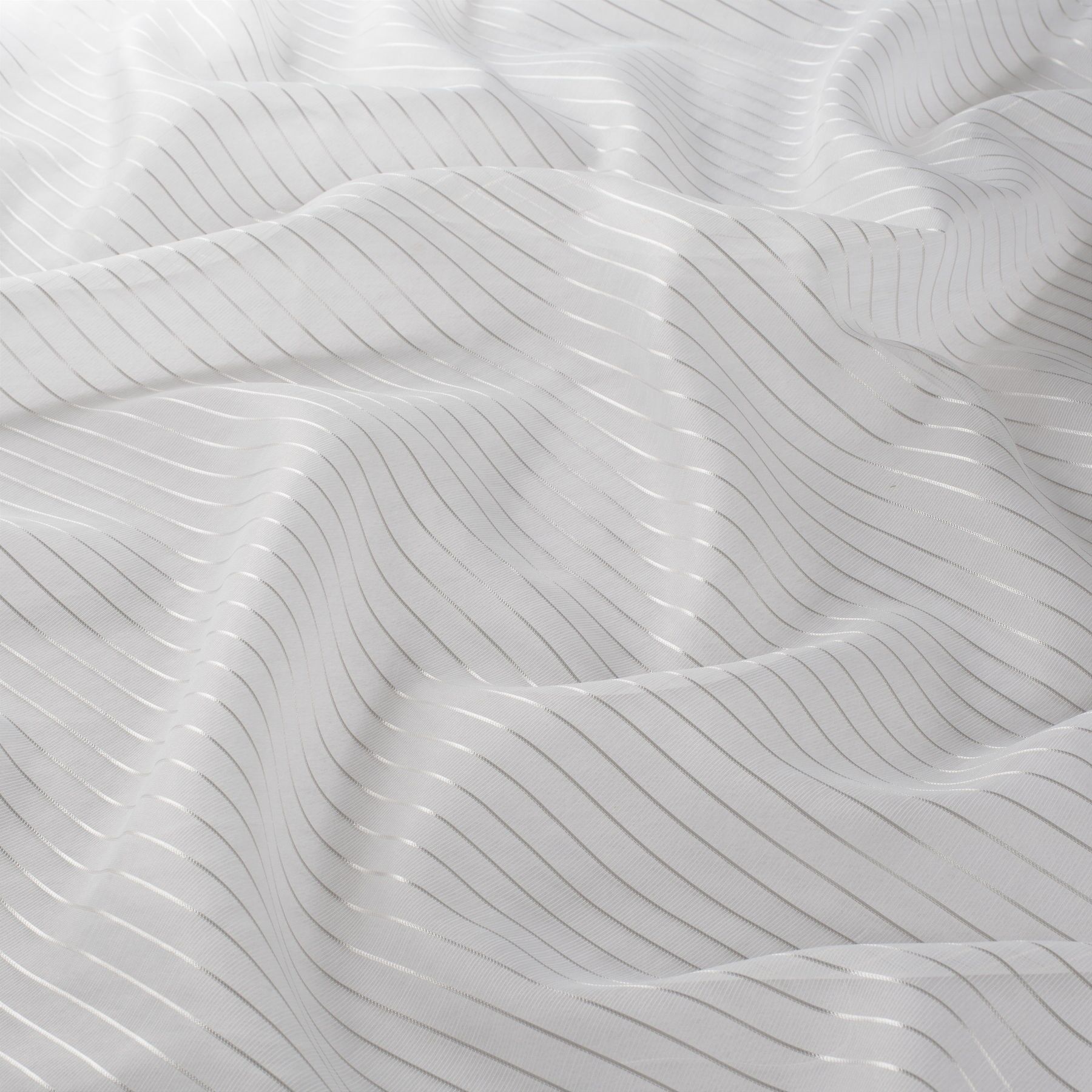 Ja7129 091 Pin Stripe Jab Gardinenstoff Meterware Gestreift Weiss Grau