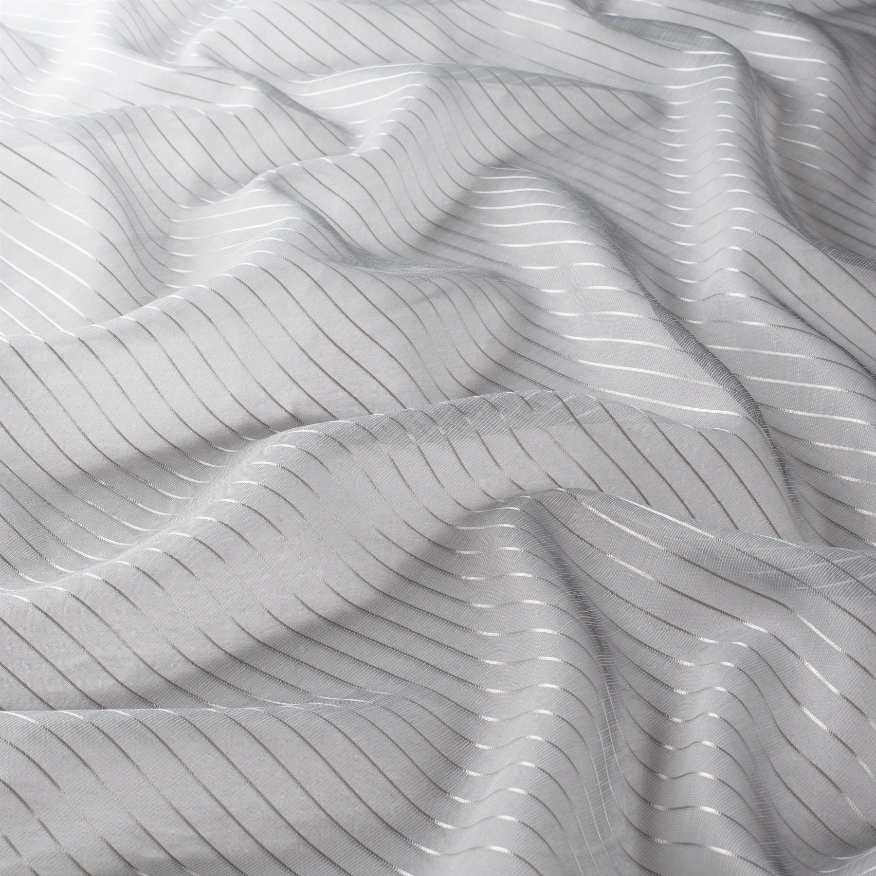 Ja7129 092 Pin Stripe Jab Gardinenstoff Meterware Gestreift Grau