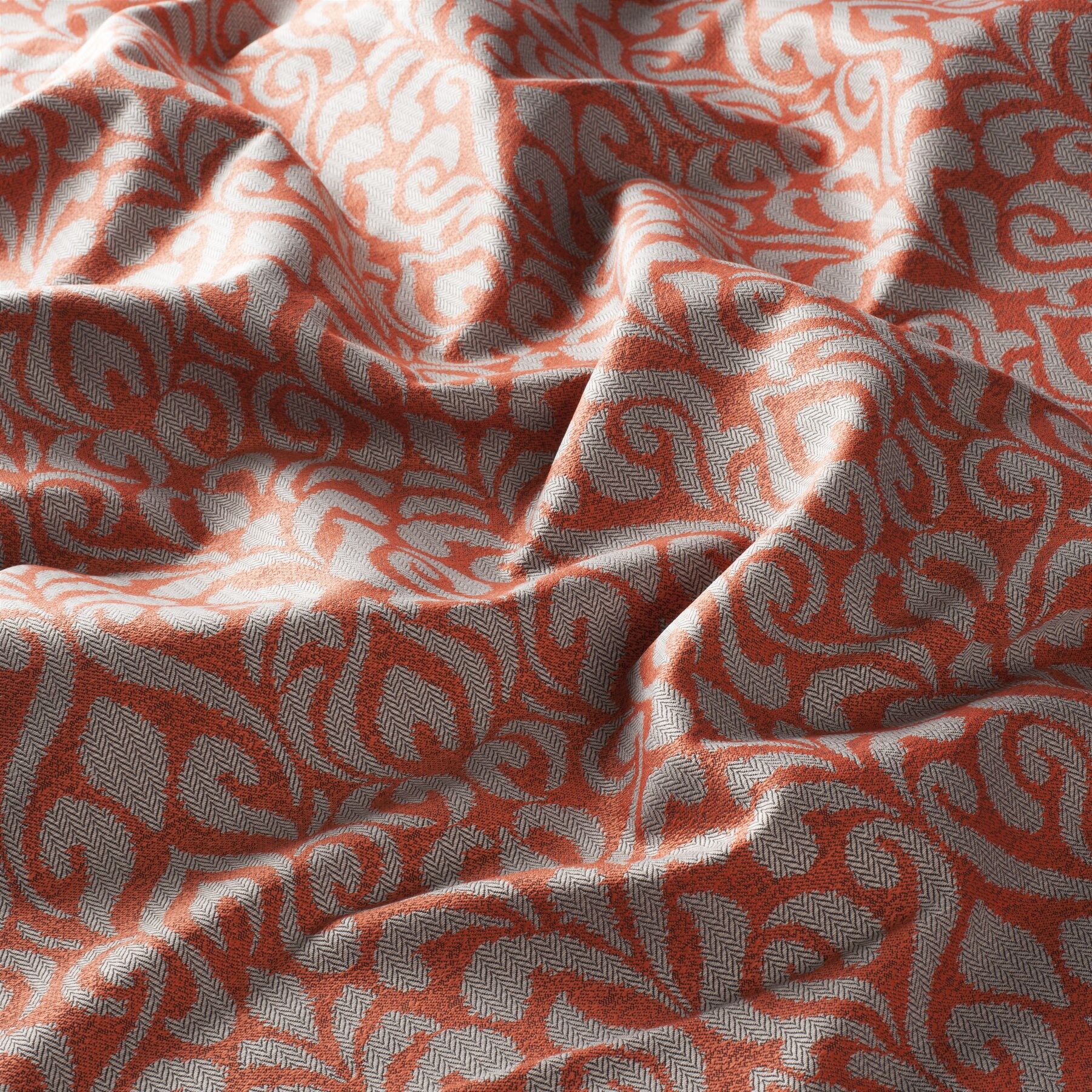 9 7864 010 Cardiff Jab Vorhangstoff Meterware Gemustert Rot