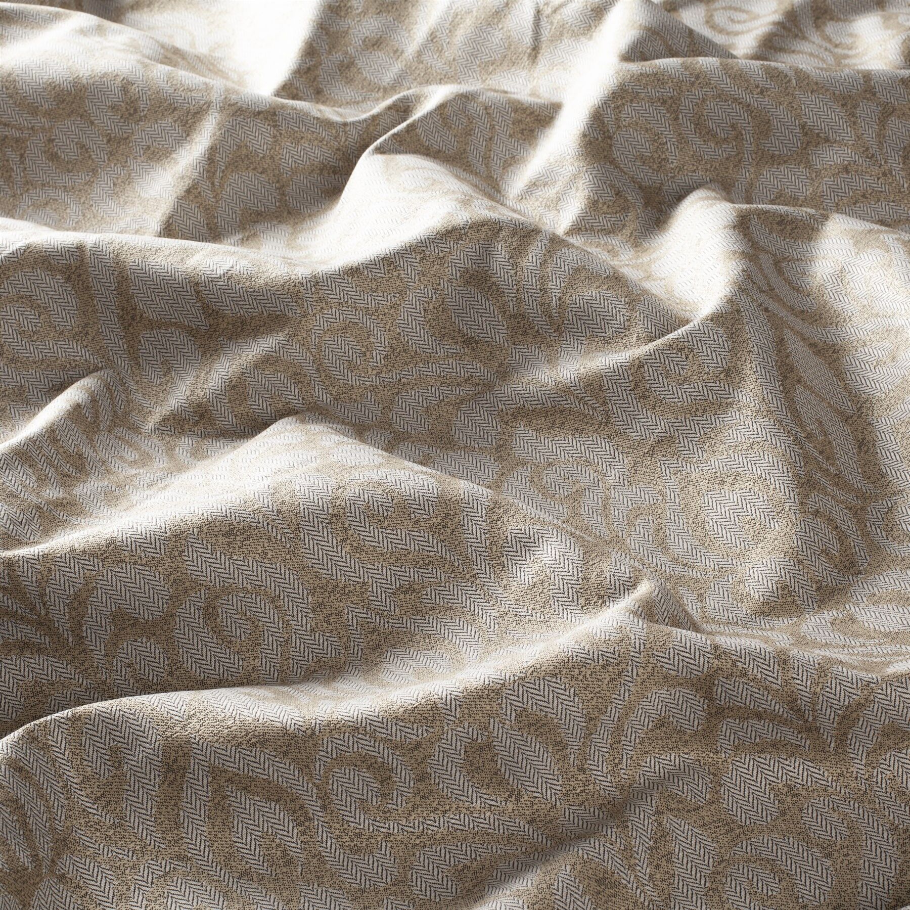 9 7864 040 Cardiff Jab Vorhangstoff Meterware Gemustert Beige Gold