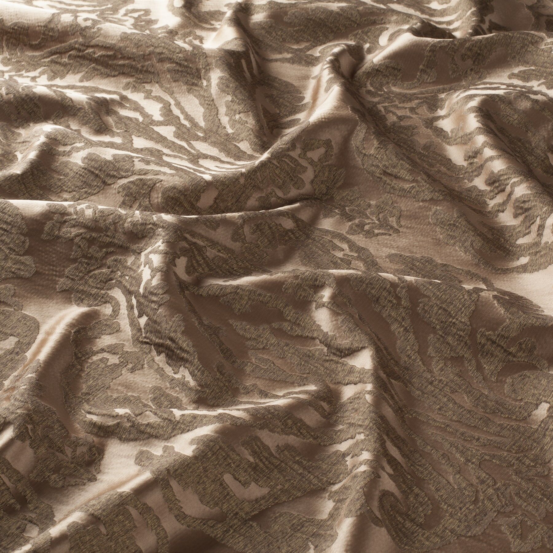 Ja7081 020 Charlotta Jab Vorhangstoff Meterware Gemustert Braun