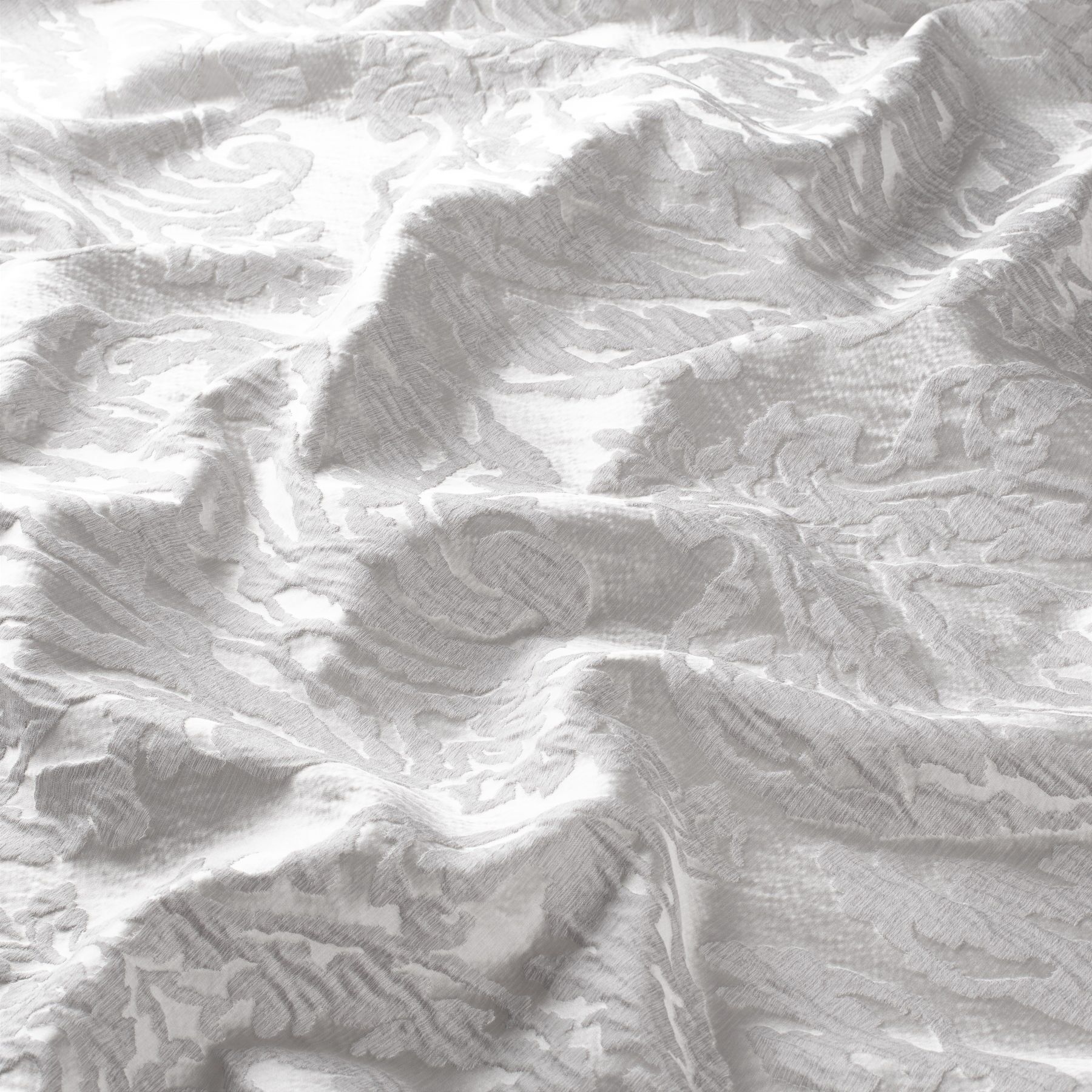 Ja7081 091 Charlotta Jab Vorhangstoff Meterware Gemustert Grau Weiss