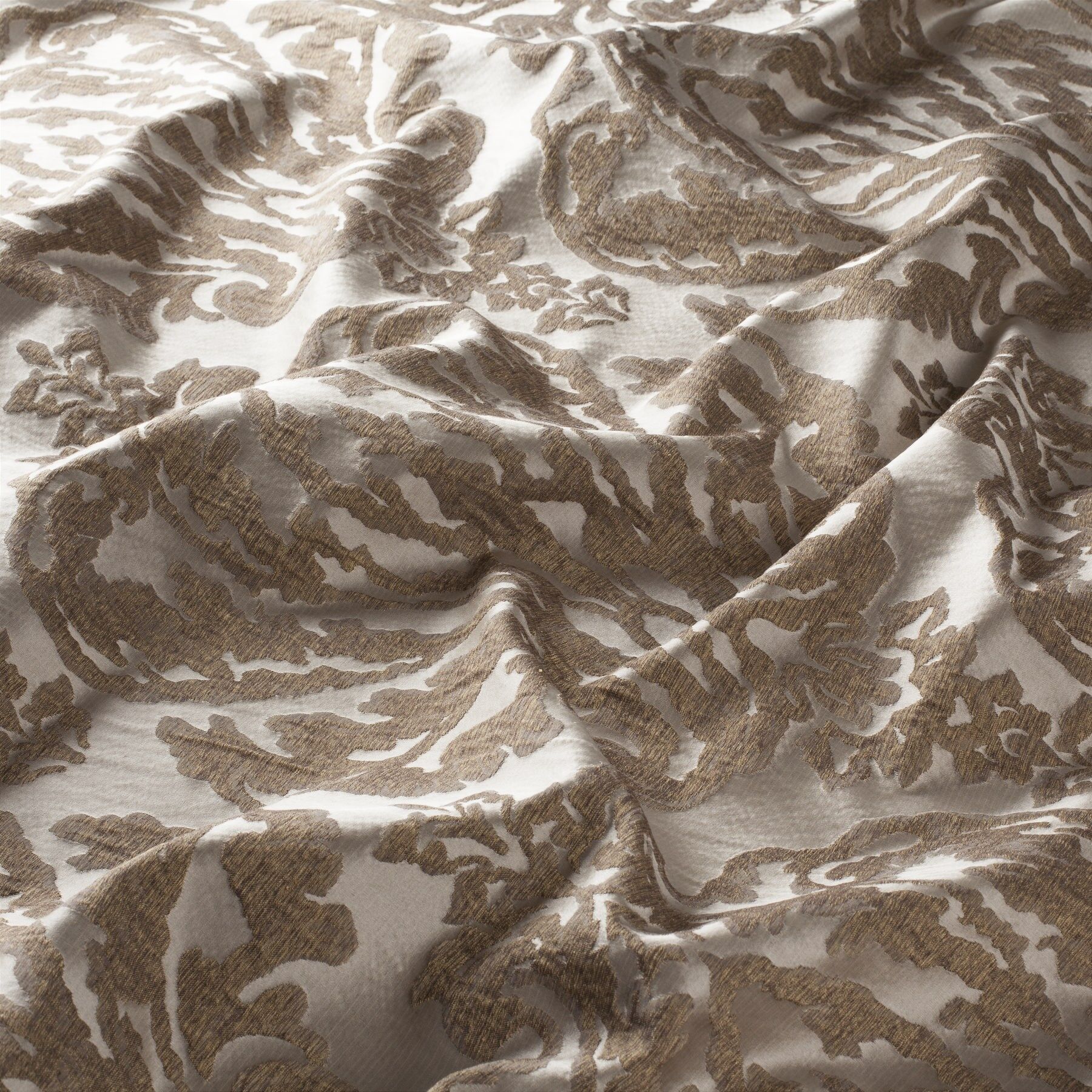 Ja7081 092 Charlotta Jab Vorhangstoff Meterware Gemustert Braun