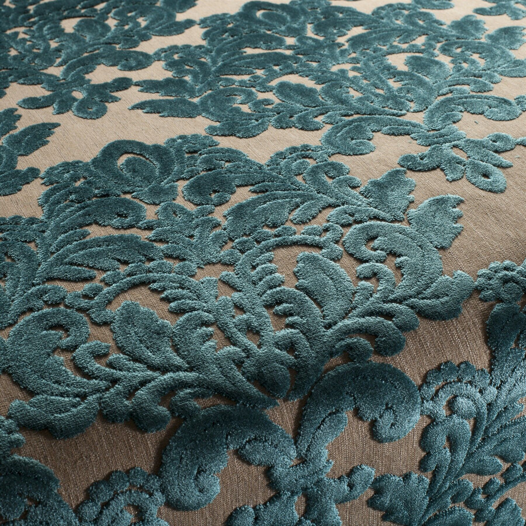 Ch2884 080 King Henry Jab Polsterstoff Meterware Gemustert Tuerkis