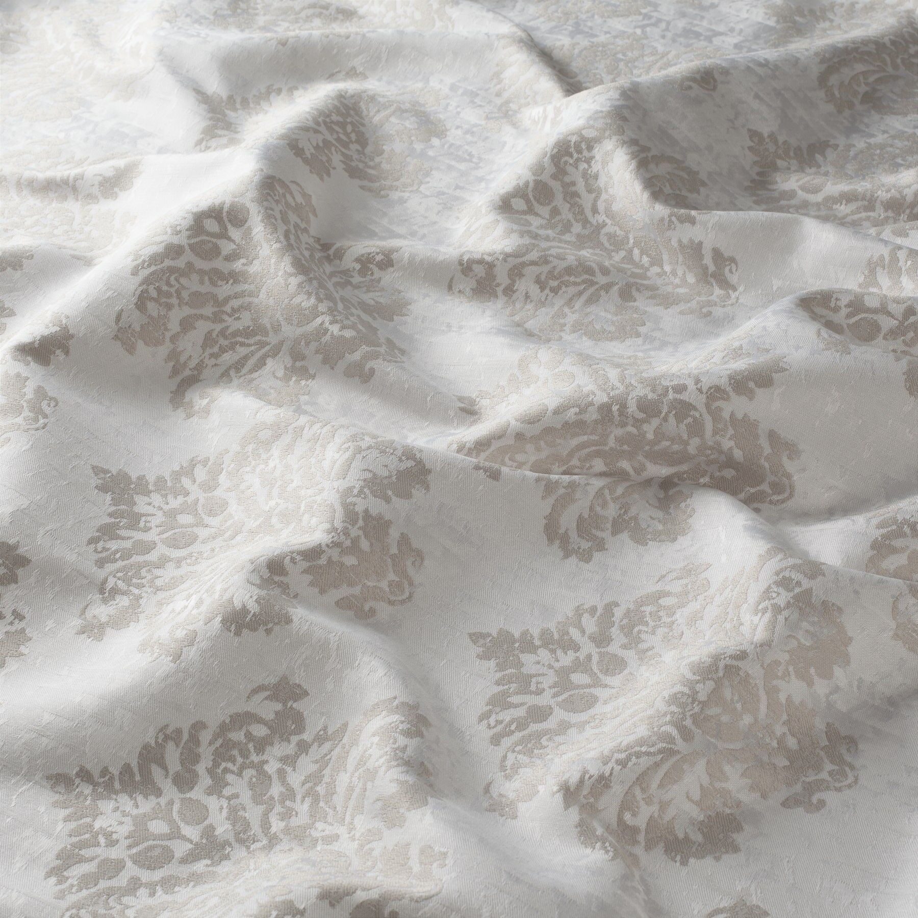 Ja7069 071 Palace Jab Vorhangstoff Meterware Gemustert Beige Weiss