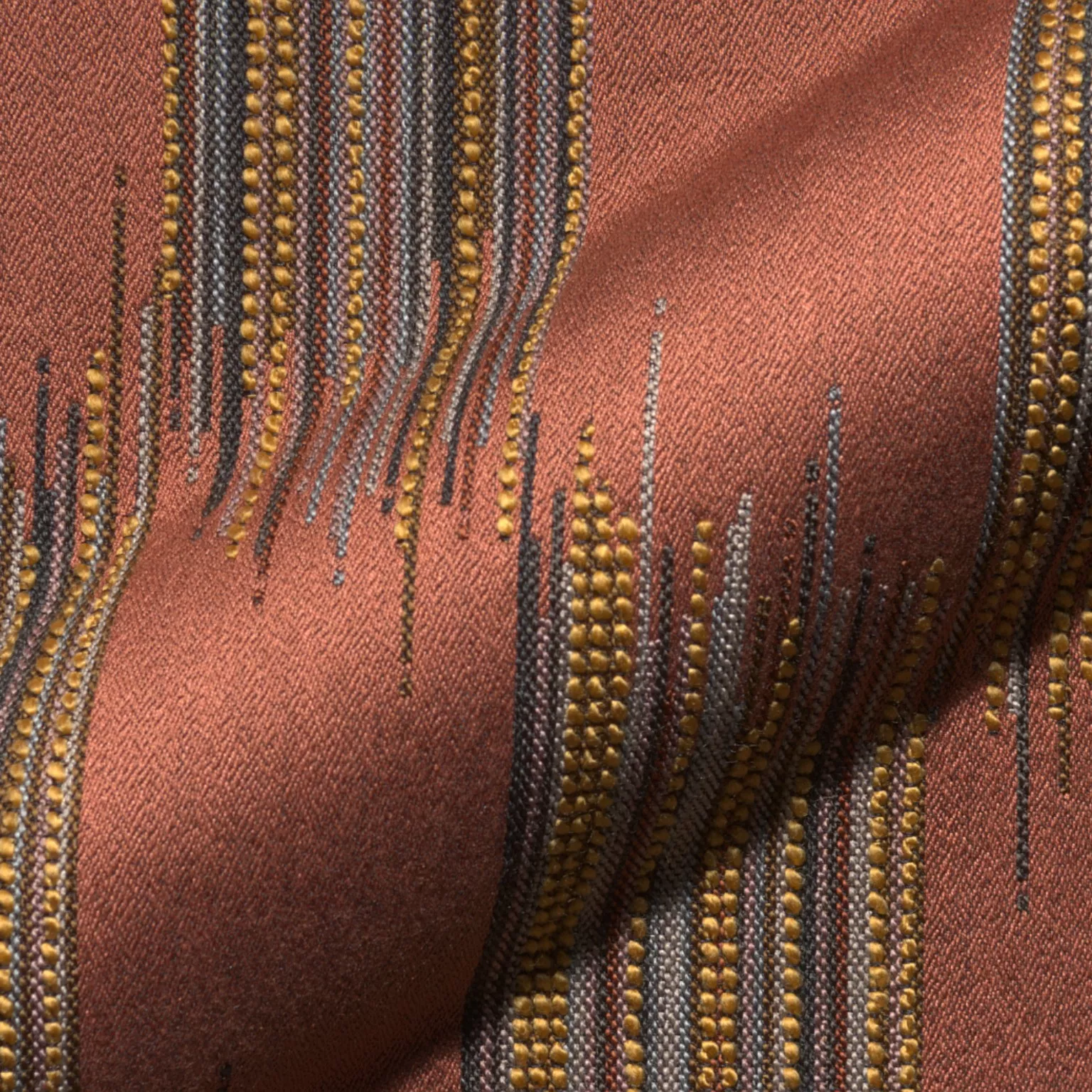 Bellando 806 Hoepke Q2 Moebelstoff Gemustert Orange