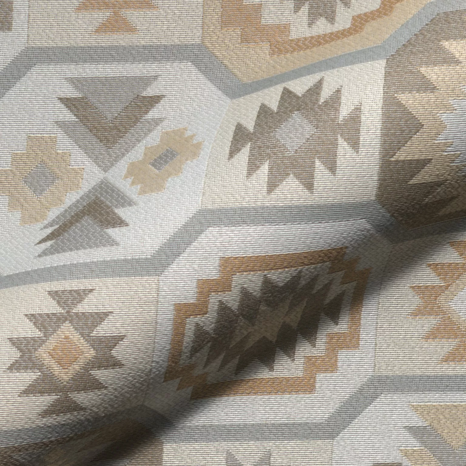 Paradiso Sangeli 470 Hoepke Paradiso Moebelstoff Gemustert Beige