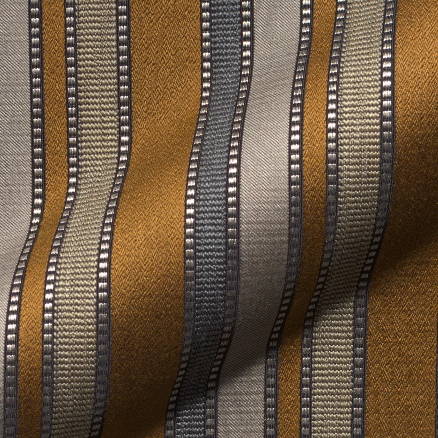 Baronesse Amonti 716 Hoepke Q2 Moebelstoff Gestreift Braun