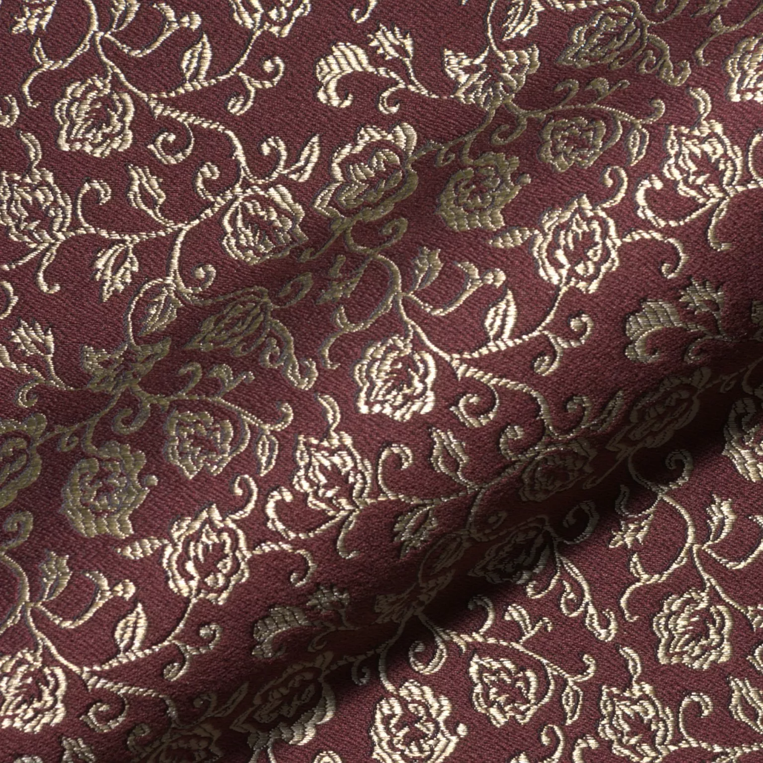 Baronesse Barolo 745 Hoepke Q2 Moebelstoff Floral Rot