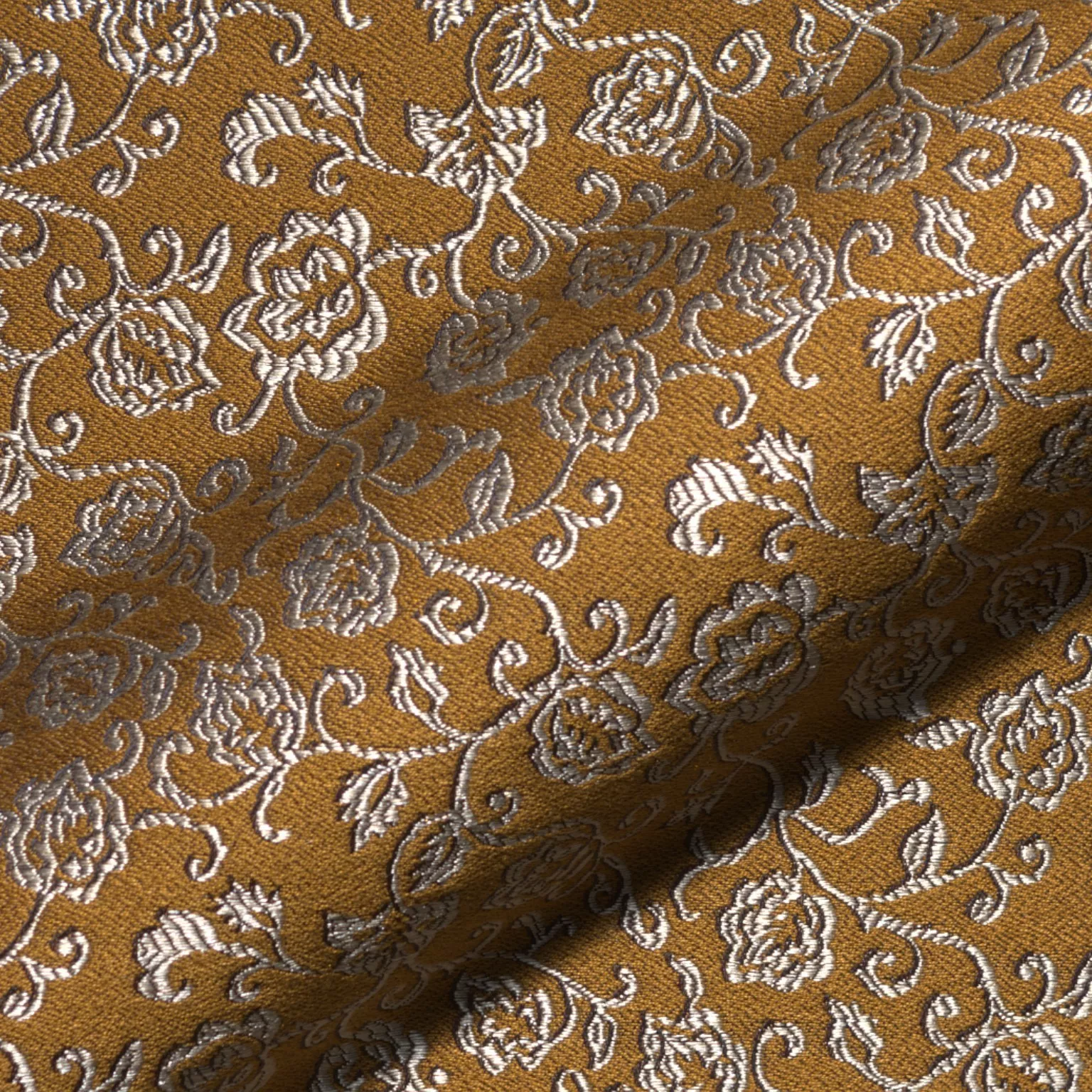 Baronesse Barolo 746 Hoepke Q2 Moebelstoff Floral Braun