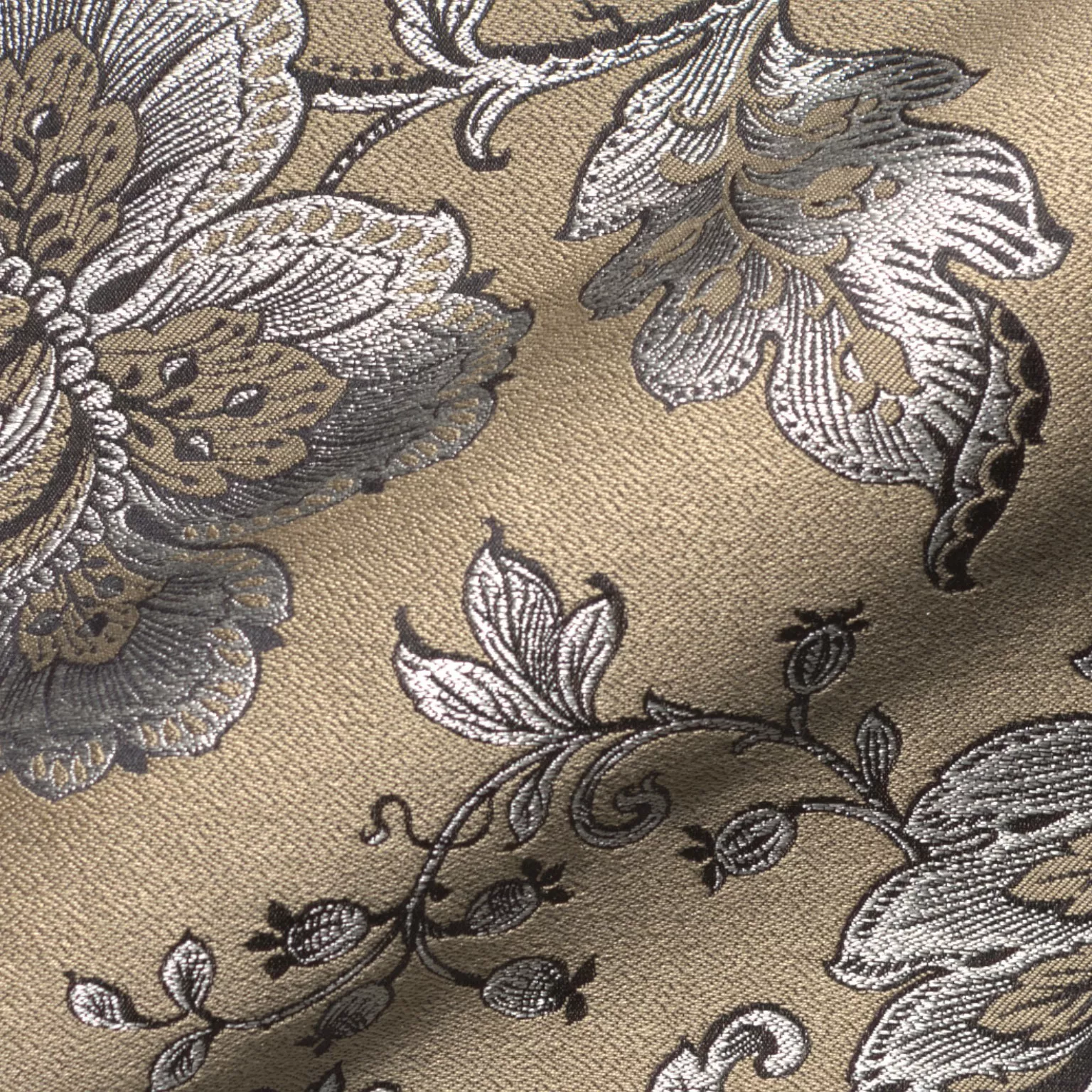 Baronesse Marcella 783 Hoepke Q2 Moebelstoff Floral Beige