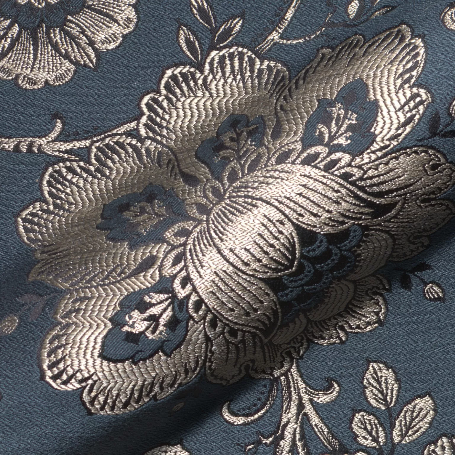 Baronesse Marcella 784 Hoepke Q2 Moebelstoff Floral Blau