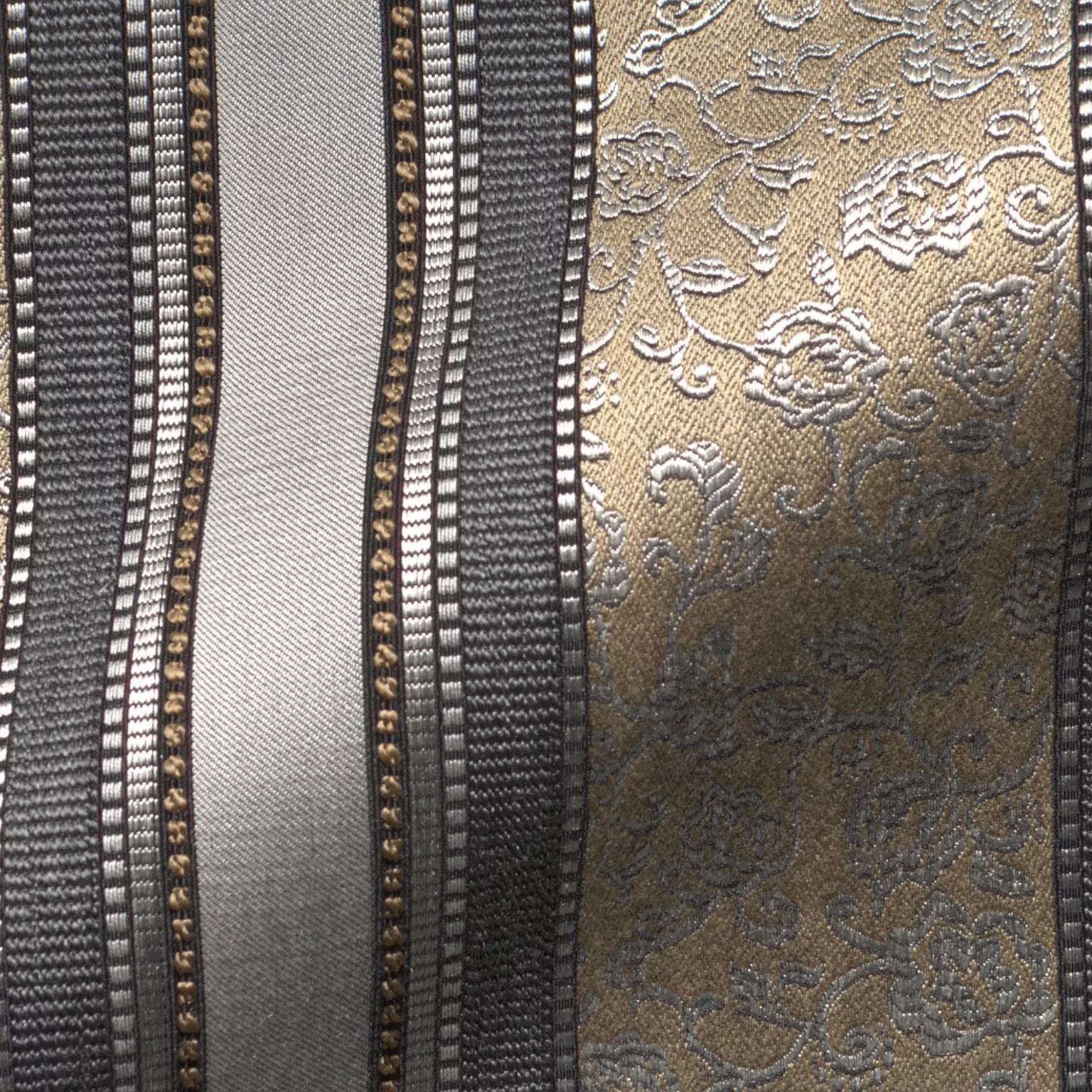 Baronesse Valetto 753 Hoepke Q2 Moebelstoff Floral Gemustert Grau