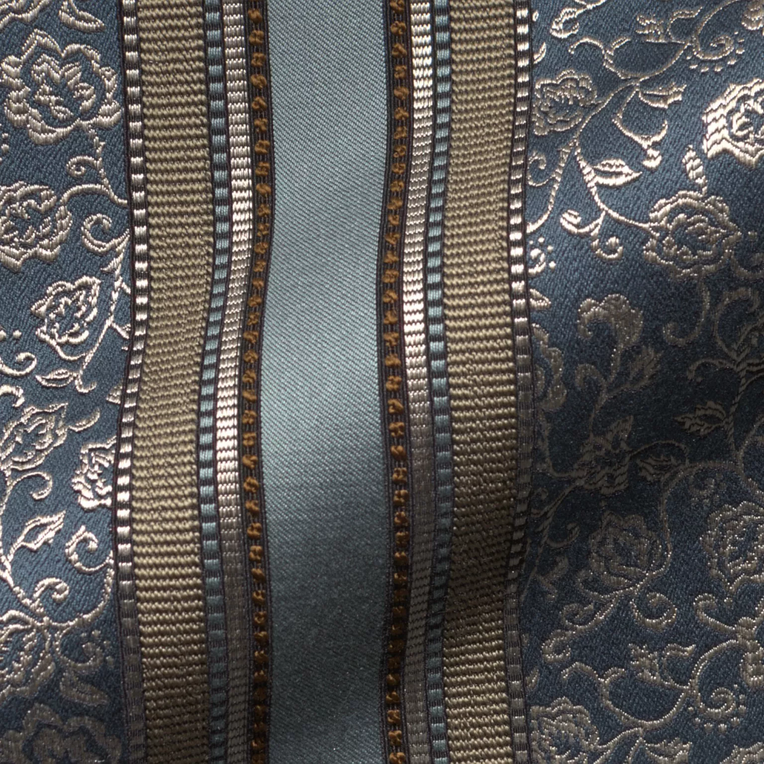 Baronesse Valetto 754 Hoepke Q2 Moebelstoff Floral Gemustert Blau