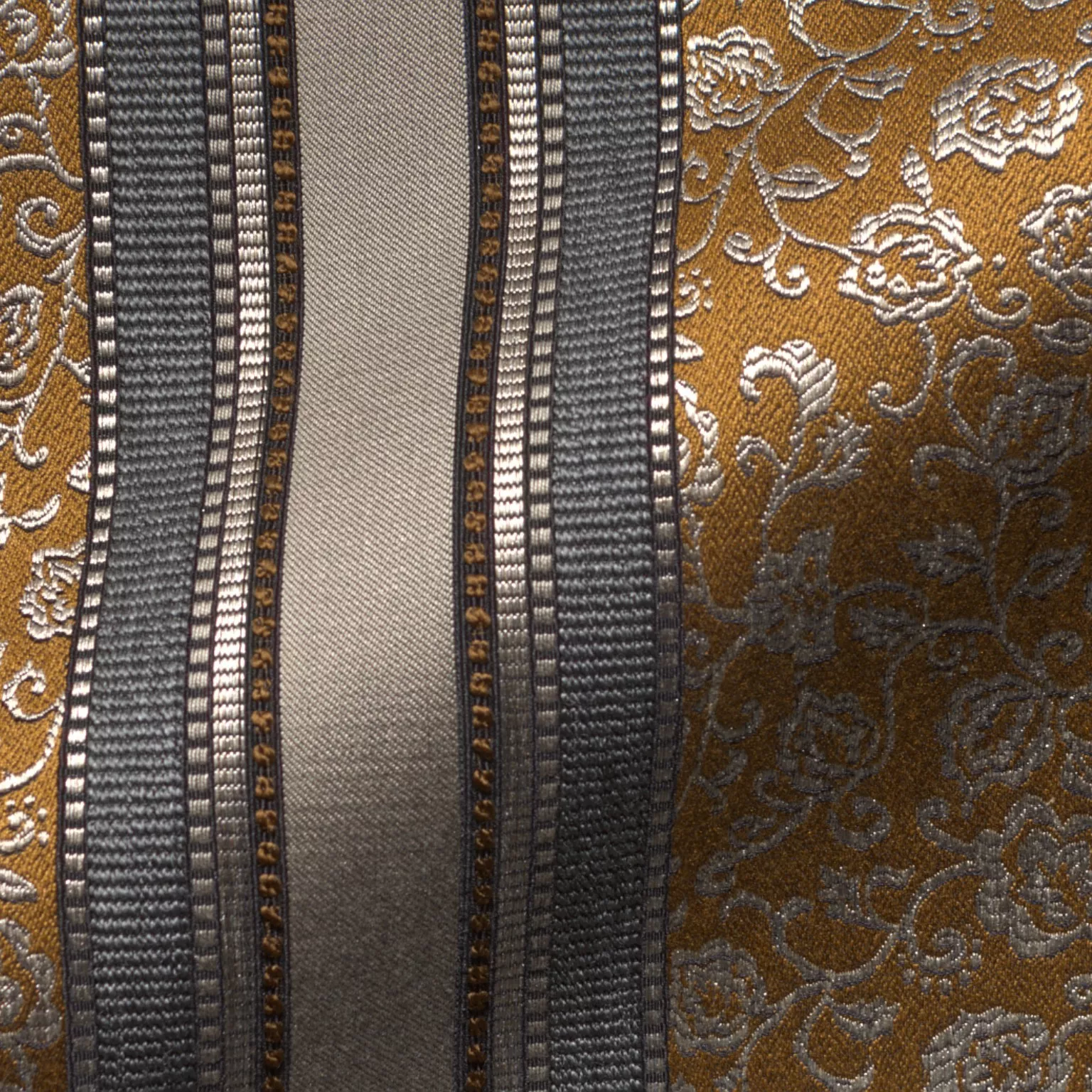 Baronesse Valetto 756 Hoepke Q2 Moebelstoff Floral Gemustert Braun