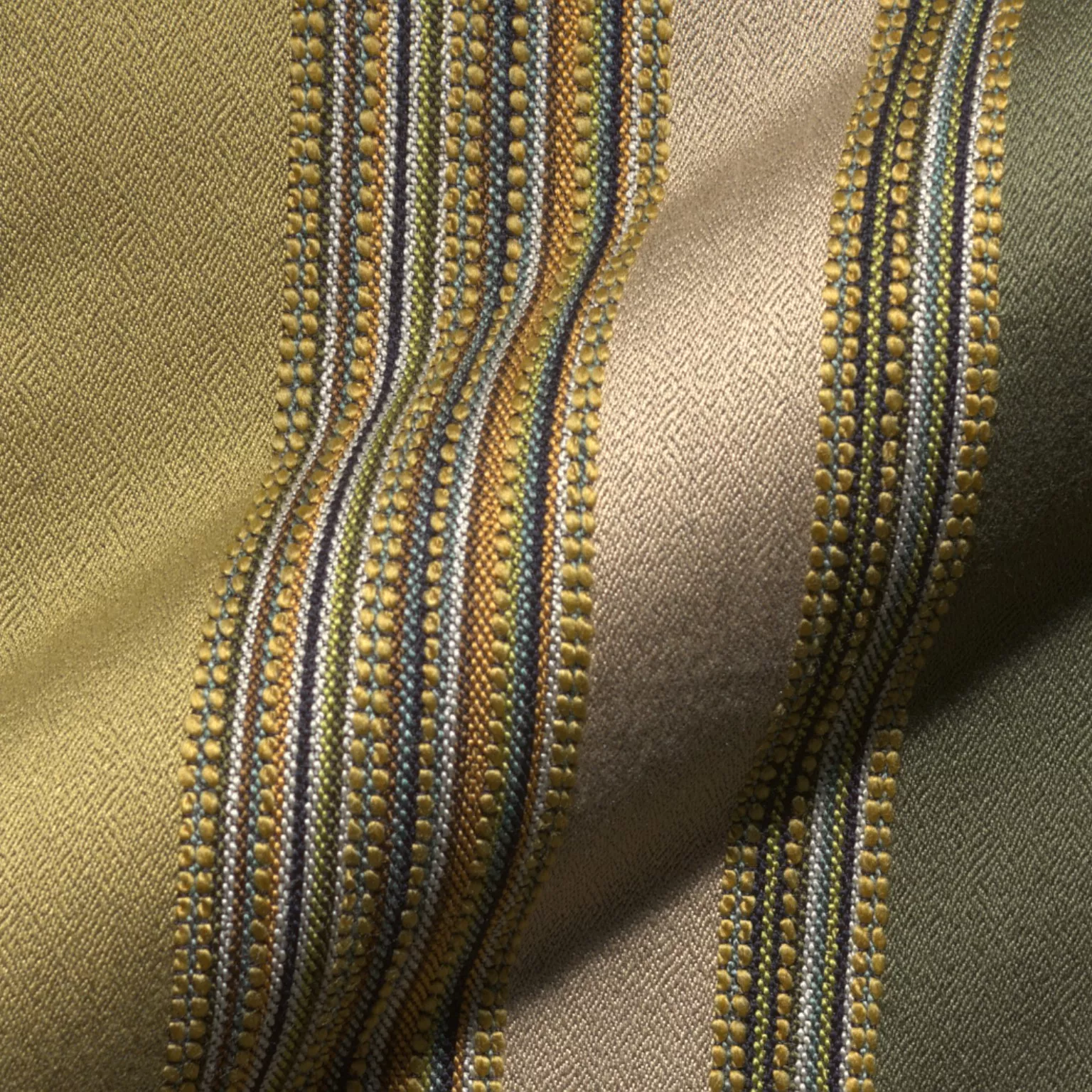 Carvelli 834 Hoepke Q2 Melodia Moebelstoff Gestreift Gruen