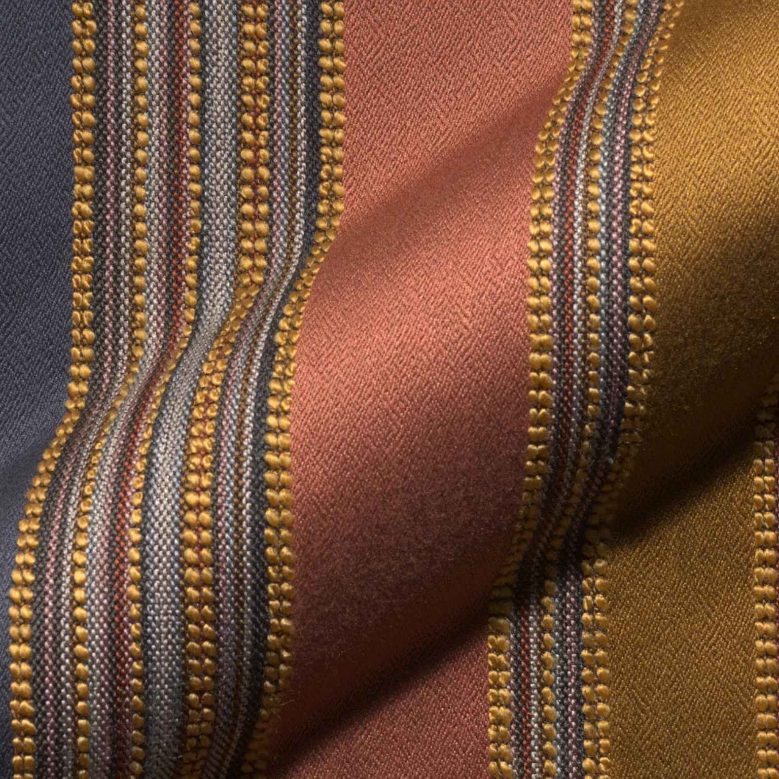 Carvelli 836 Hoepke Q2 Melodia Moebelstoff Gestreift Orange