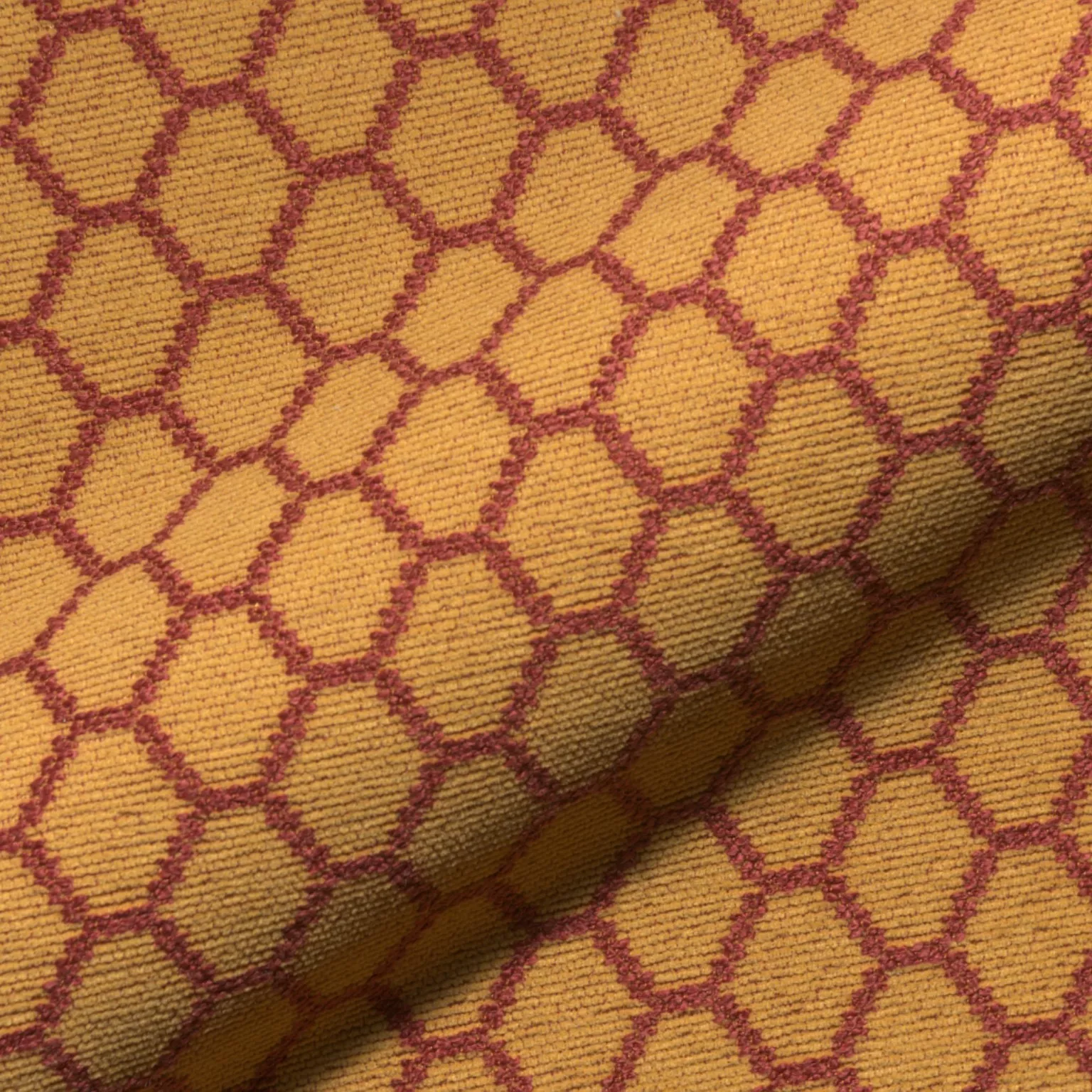 Paradiso Kuredo 413 Hoepke Paradiso Moebelstoff Gemustert Rot Orange