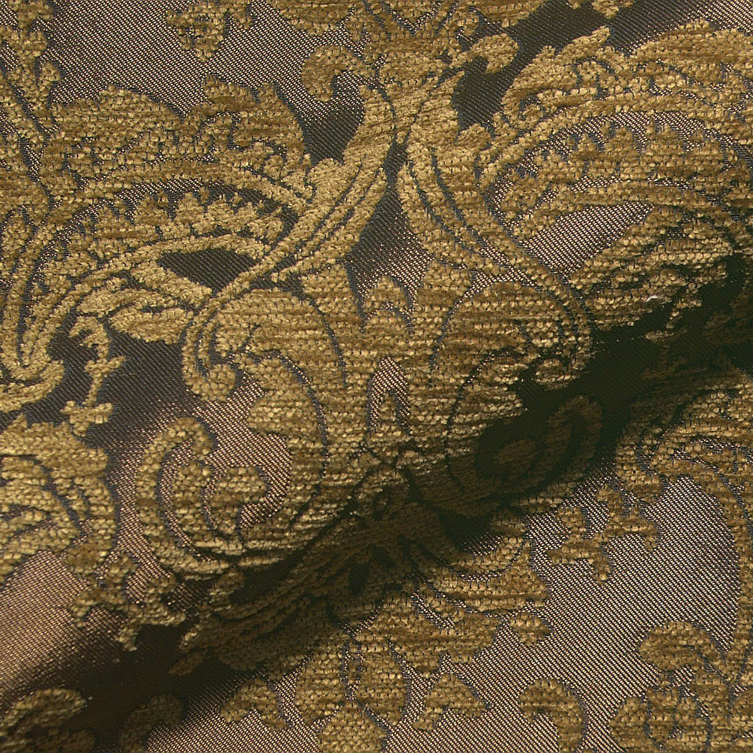 Languedoc 540 Hoepke Q2 Epoque Moebelstoff Gemustert Braun Gruen