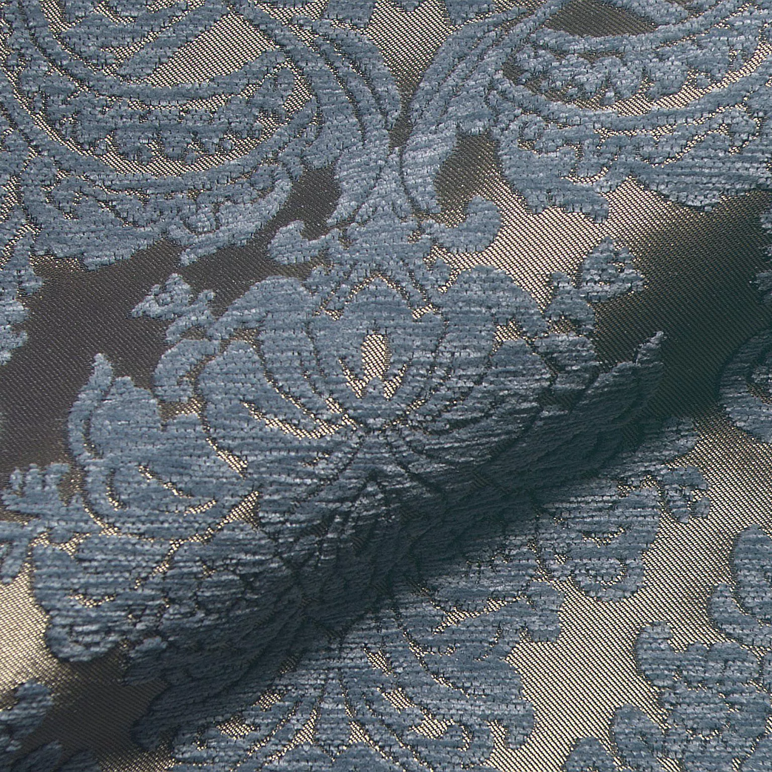 Languedoc 544 Hoepke Q2 Epoque Moebelstoff Gemustert Braun Blau