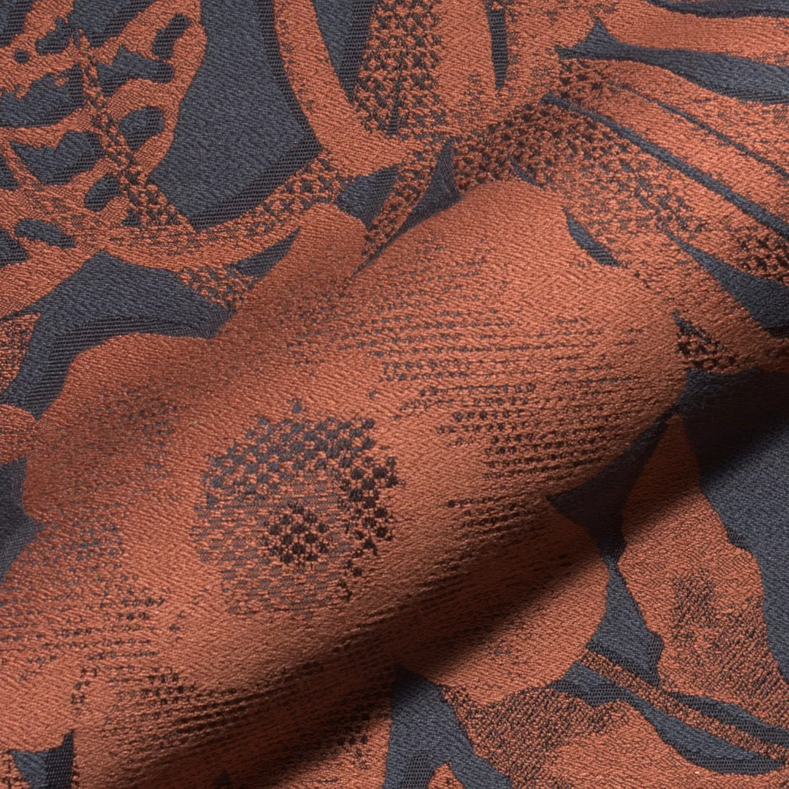 Salieri 886 Hoepke Q2 Melodia Moebelstoff Floral Orange Rot