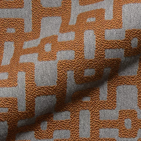 Metro 167 Hoepke Q2 Studioline Vol. 1 Moebelstoff Gemustert Grau Orange