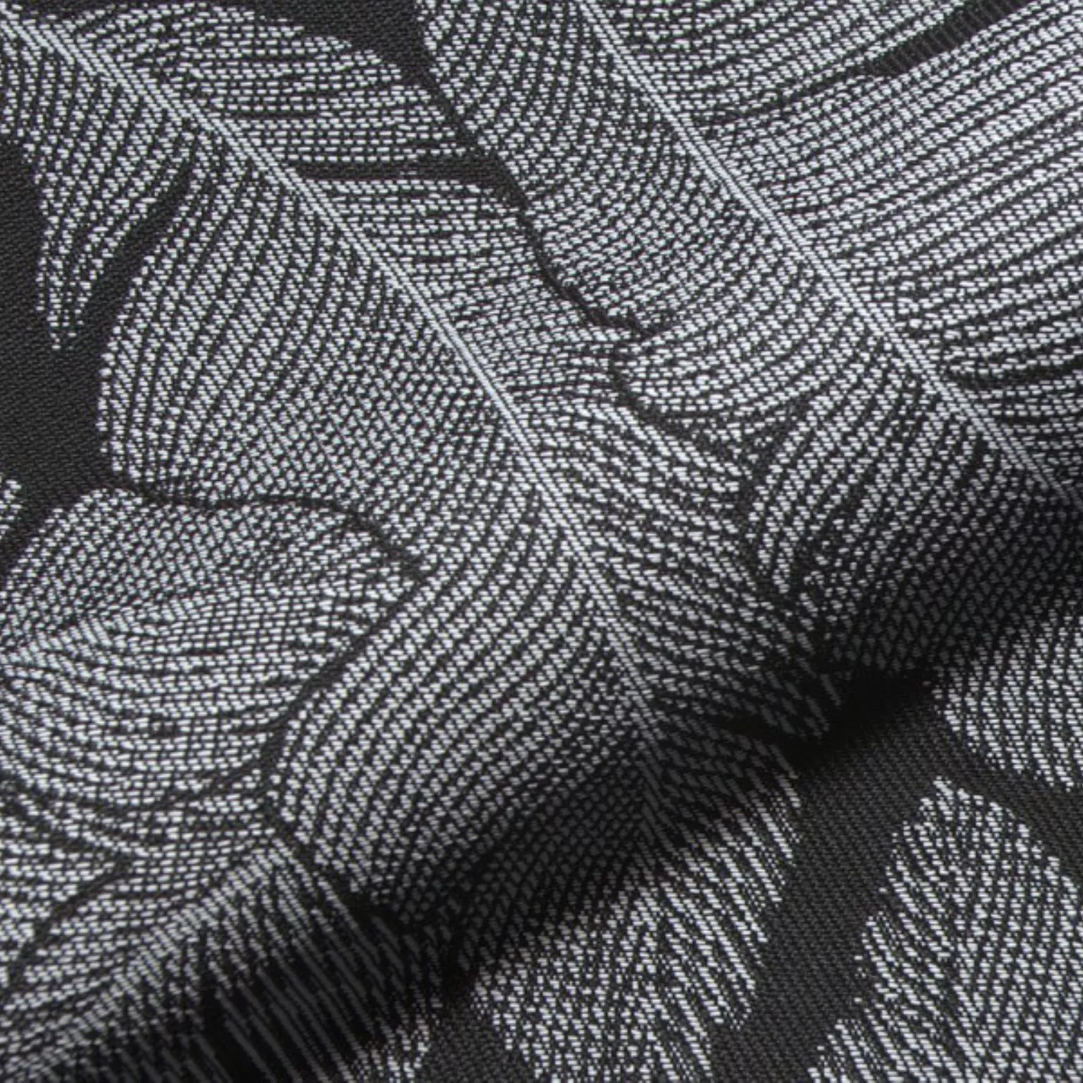 Korsika 756 Hoepke Active Line In & Out Moebelstoff Floral Schwarz Weiss