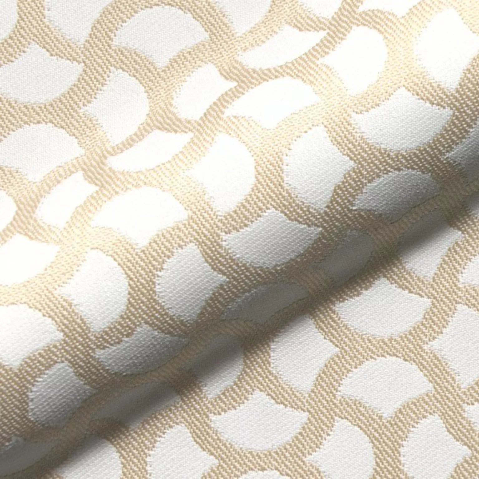 Rhodos 733 Hoepke Active Line In & Out Moebelstoff Gemustert Beige Weiss