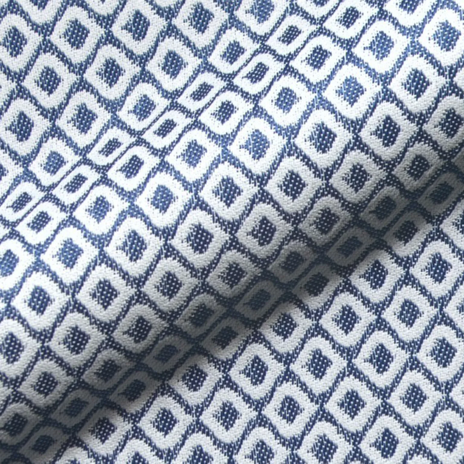 Sardinien 745 Hoepke Active Line In & Out Moebelstoff Gemustert Blau Weiss