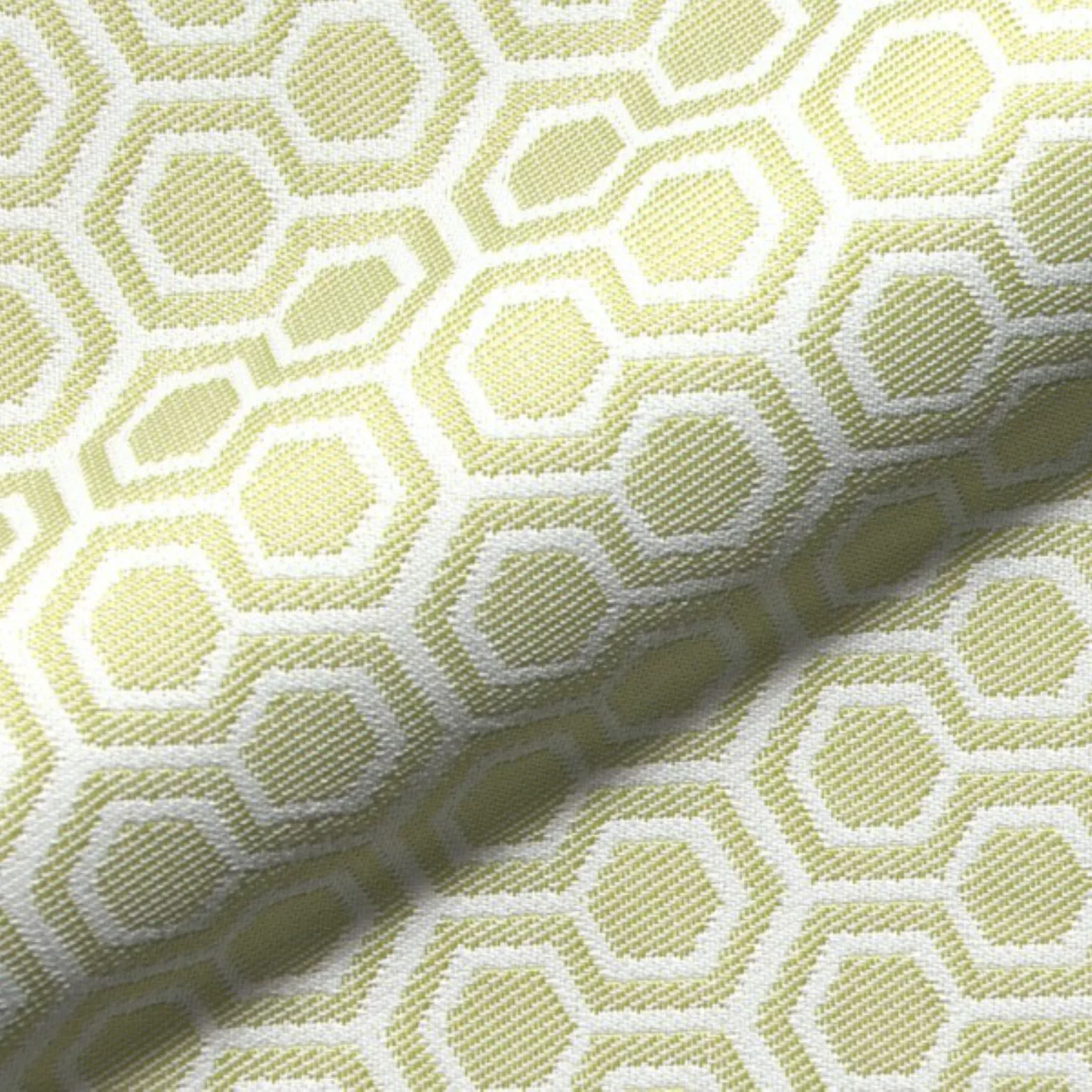 Sizilien 724 Hoepke Active Line In & Out Moebelstoff Gemustert Gruen Weiss