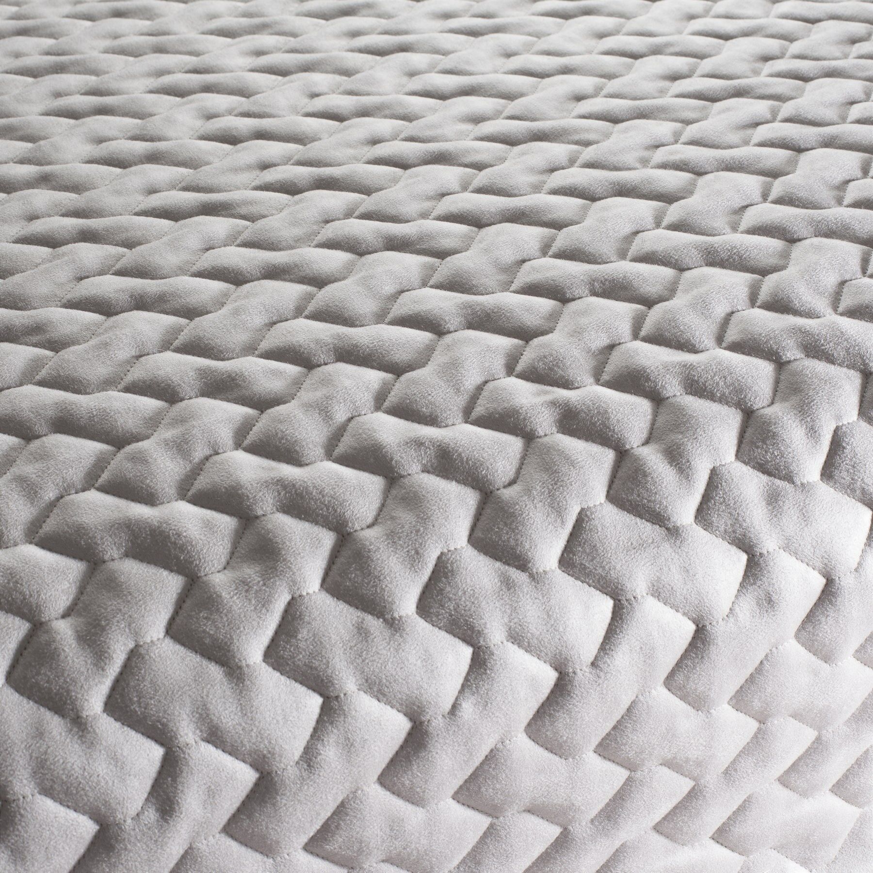 Ch3106 091 Super Trouper Microfaser Polsterstoff Bestickt Gemustert Grau