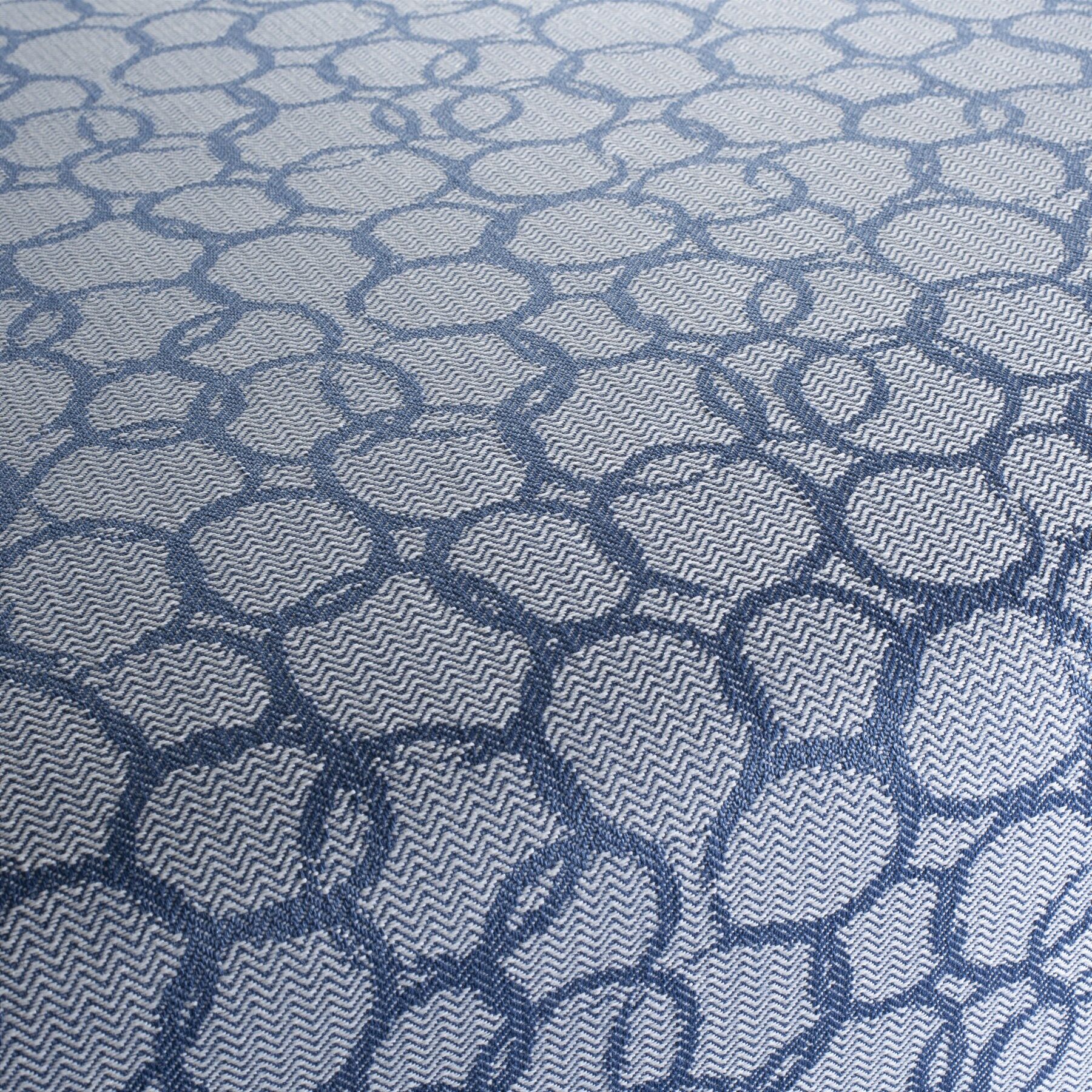 Ja2051 050 Santa Cruz In Und Outdoor Polsterstoff Jab Anstoetz Gemustert Weiss Blau