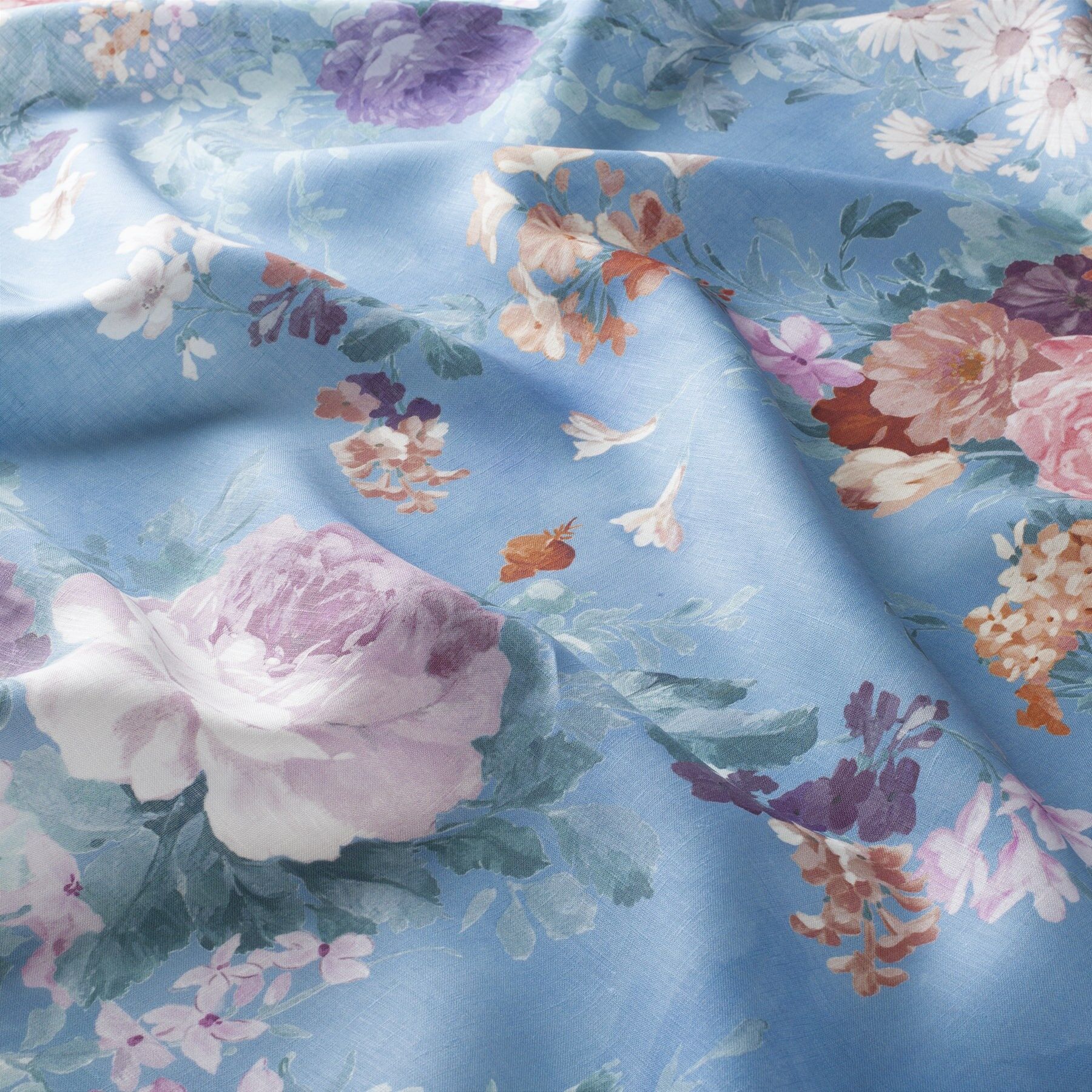 Ja8022 050 Montrose Jab Landhaus Leinen Vorhang Floral Gemustert