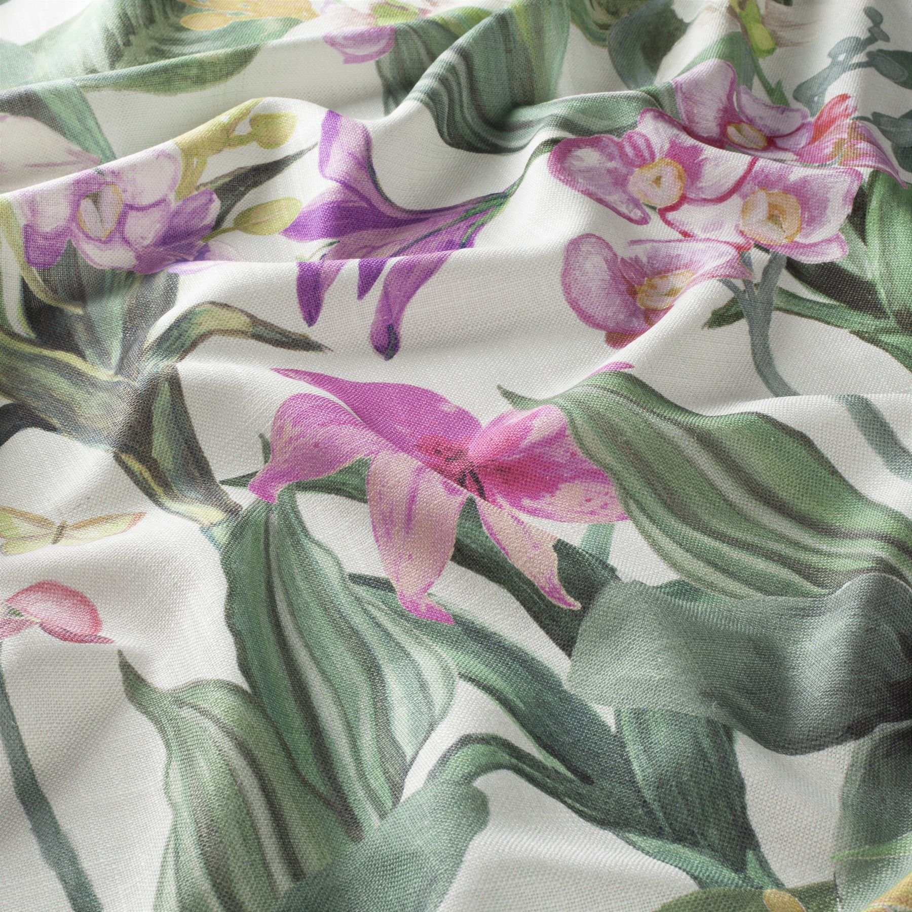 Ja8034 061 Orchid Modern Bedruckte Vorhaenge Floral Bunt