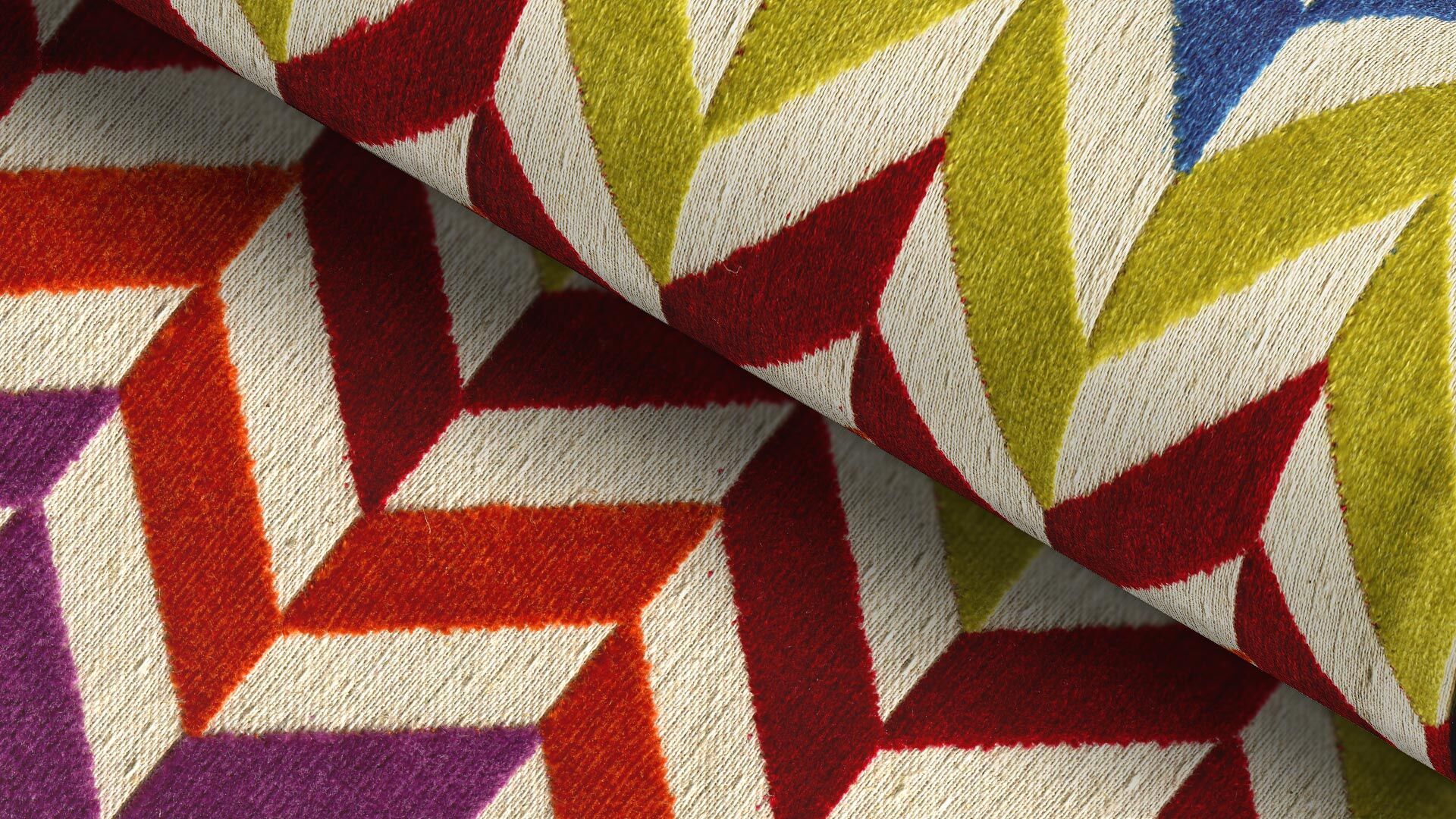 396039 Rimini 1 Nachaltiger Sonnhaus Polsterstoff Graphisch Gemustert Bunt