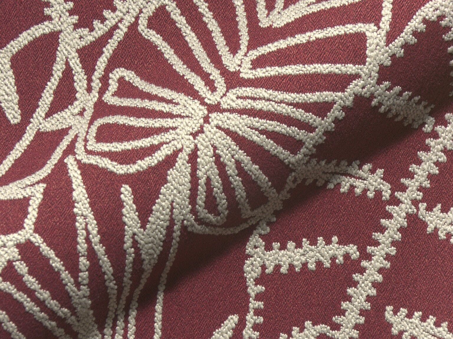 Iwaki 623 Q2 Hoepke Moebelbezugsstoffe Floral Gemustert Rot Weiss