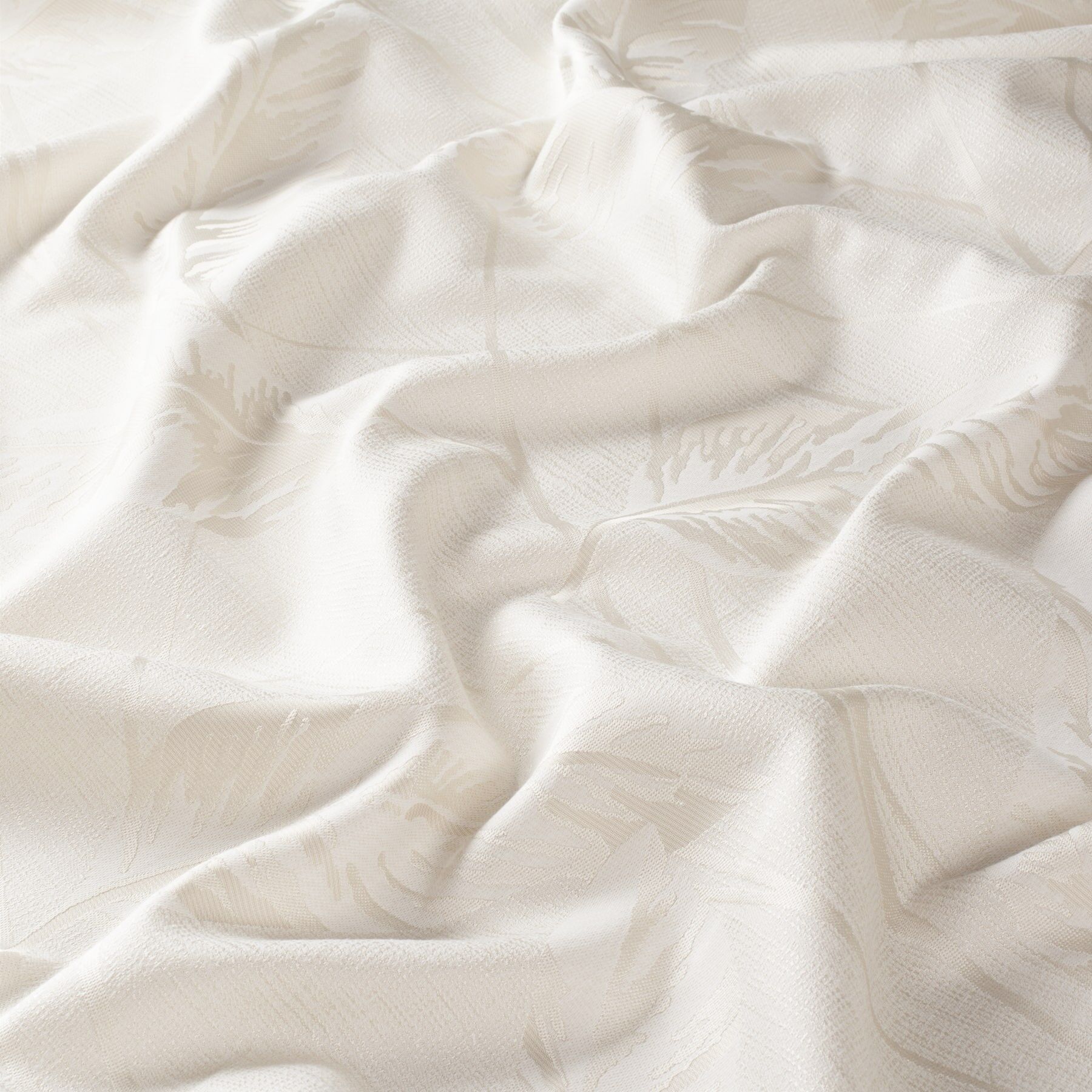 8 1873 070 Tobago Jab Vorhangstoff Meterware Gemustert Creme Weiss