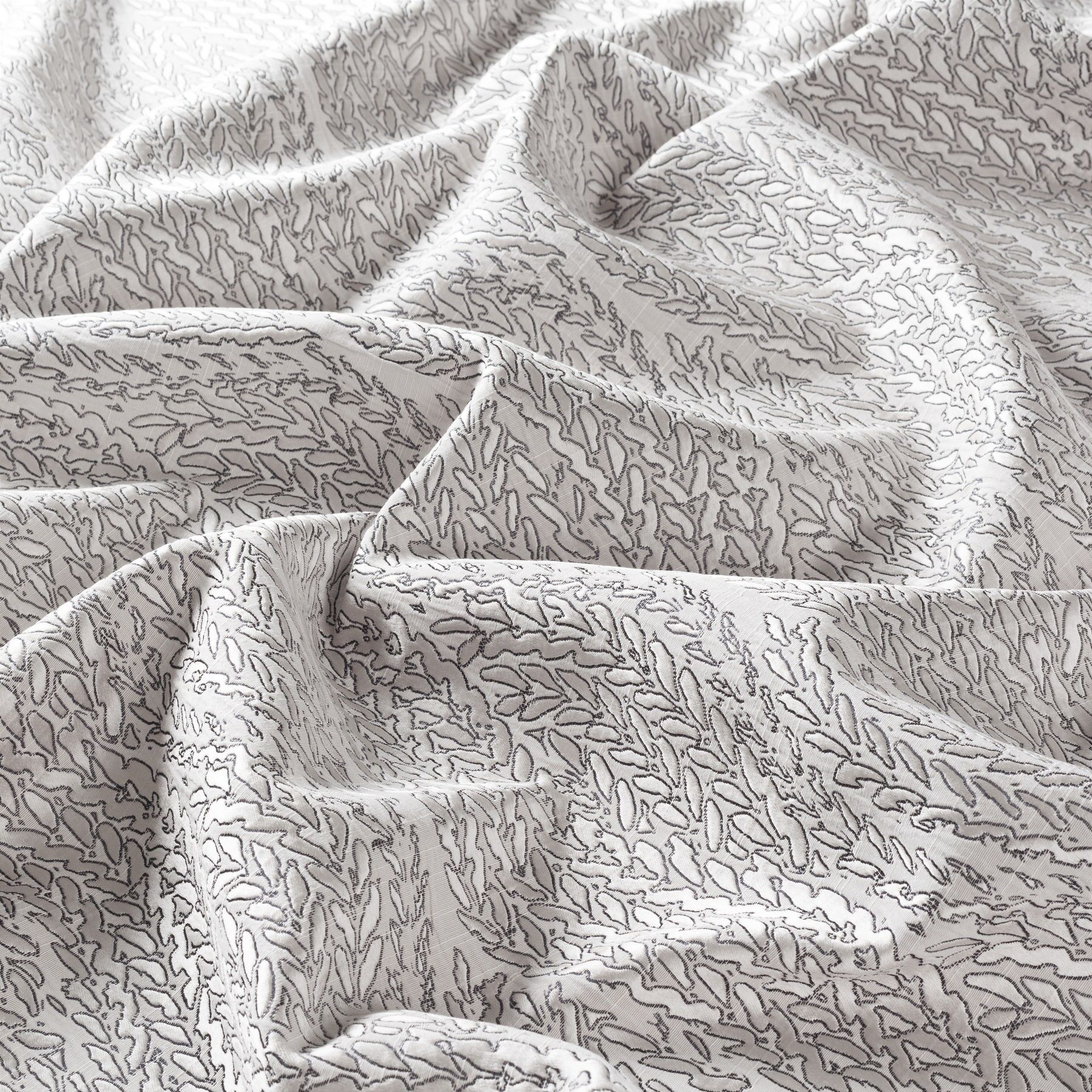 9 7852 091 Furlana Jab Vorhangstoff Meterware Gemustert Grau Weiss 9 7852 091 Furlana Jab Vorhangstoff Meterware Gemustert Grau Weiss