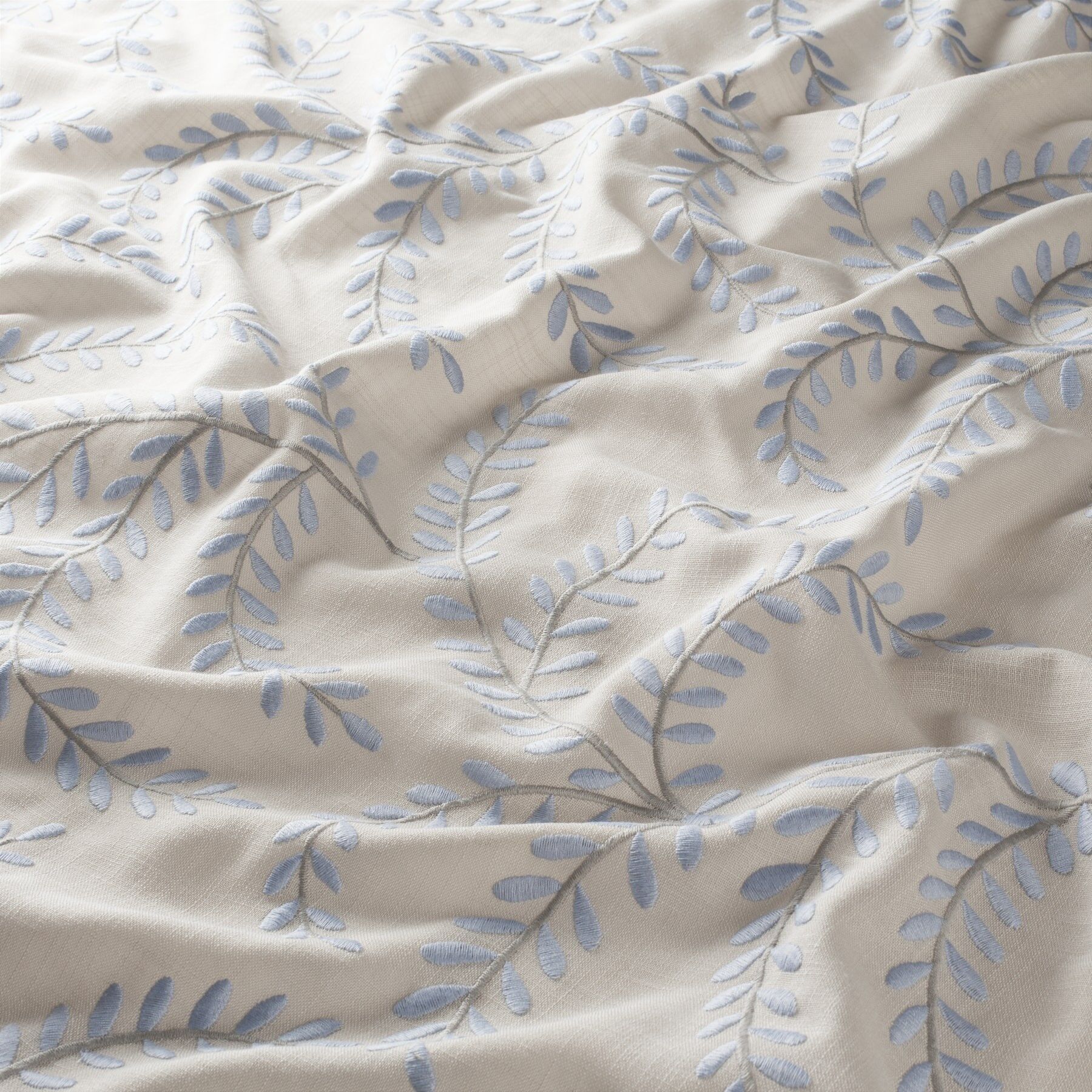 Gs1002 050 Jolie Jab Vorhangstoff Meterware Gemustert Beige Blau