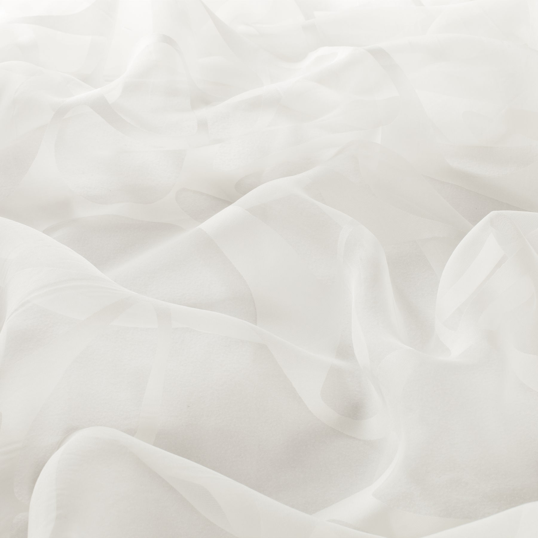 1 8780 090 Fancy Jab Vorhangstoff Meterware Gemustert Weiss