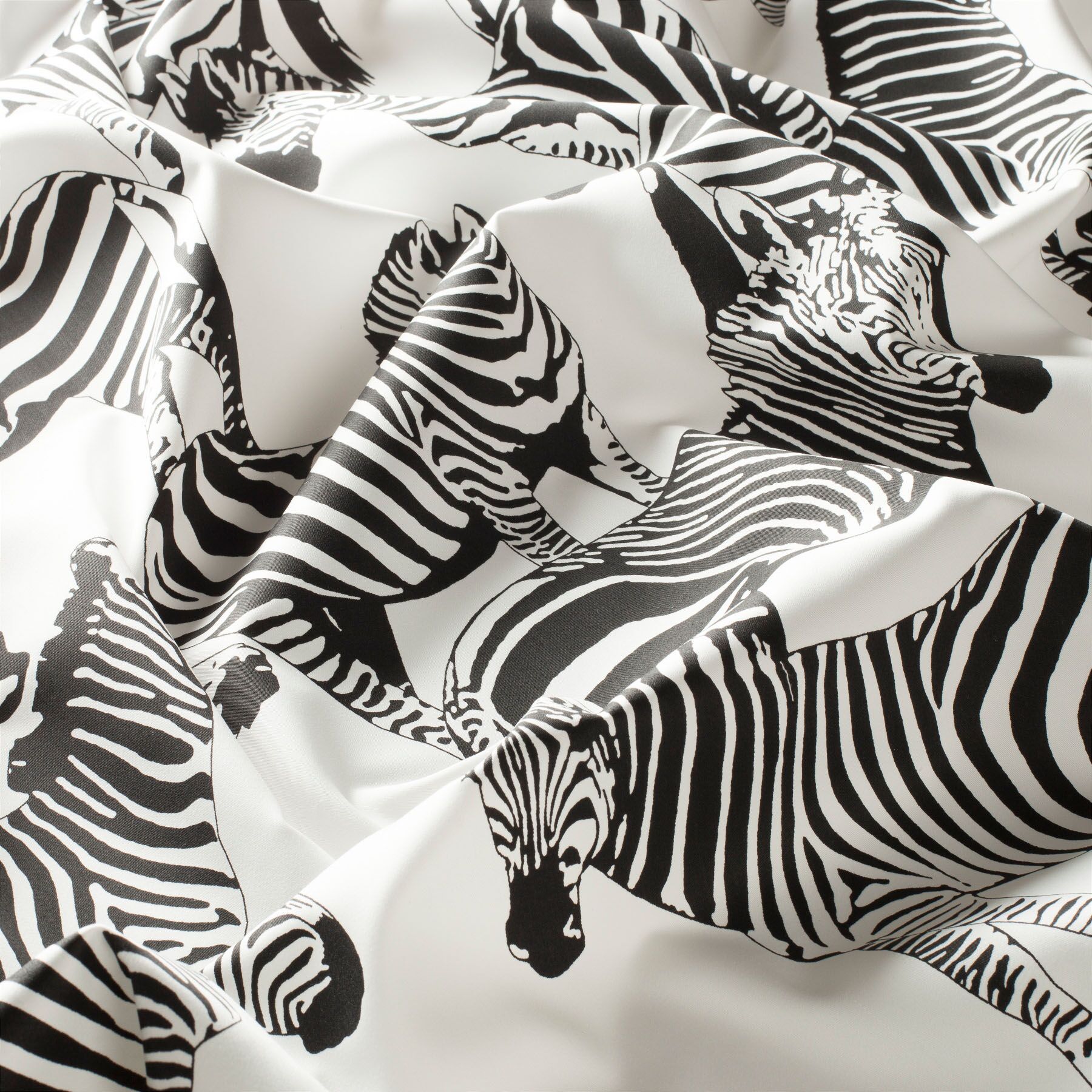 1 8794 090 Milo Jab Vorhangstoff Meterware Gemustert Schwarz Weiss