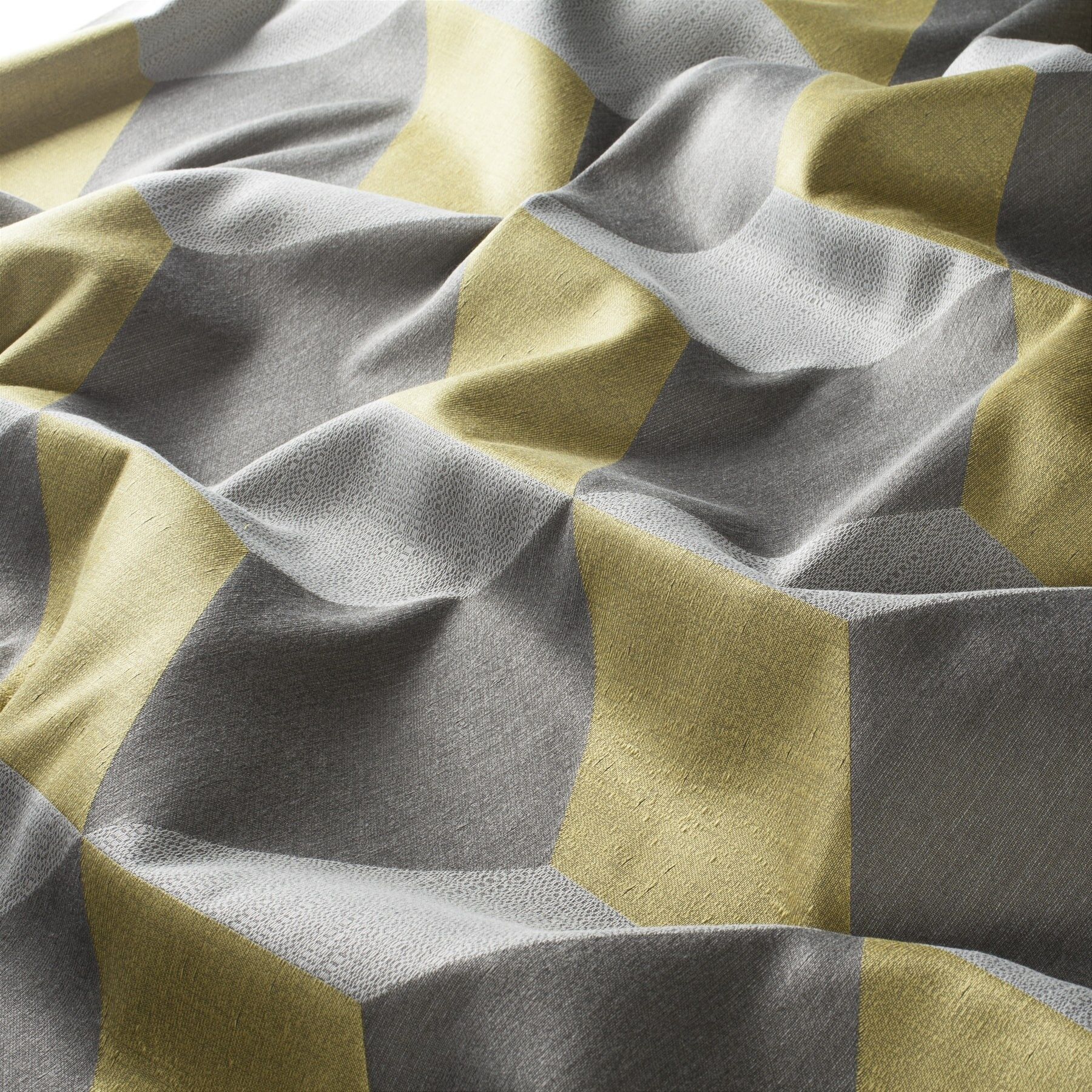 9 7919 040 Spot On Jab Vorhangstoff Meterware Gemustert Gelb Grau