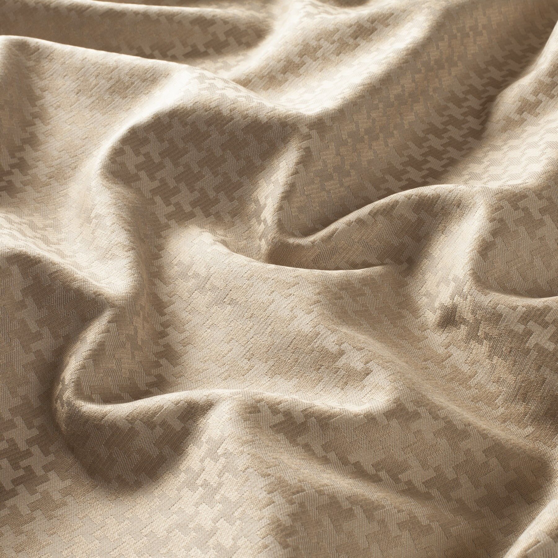 Ca1458 020 Allusione Jab Vorhangstoff Meterware Gemustert Braun Beige