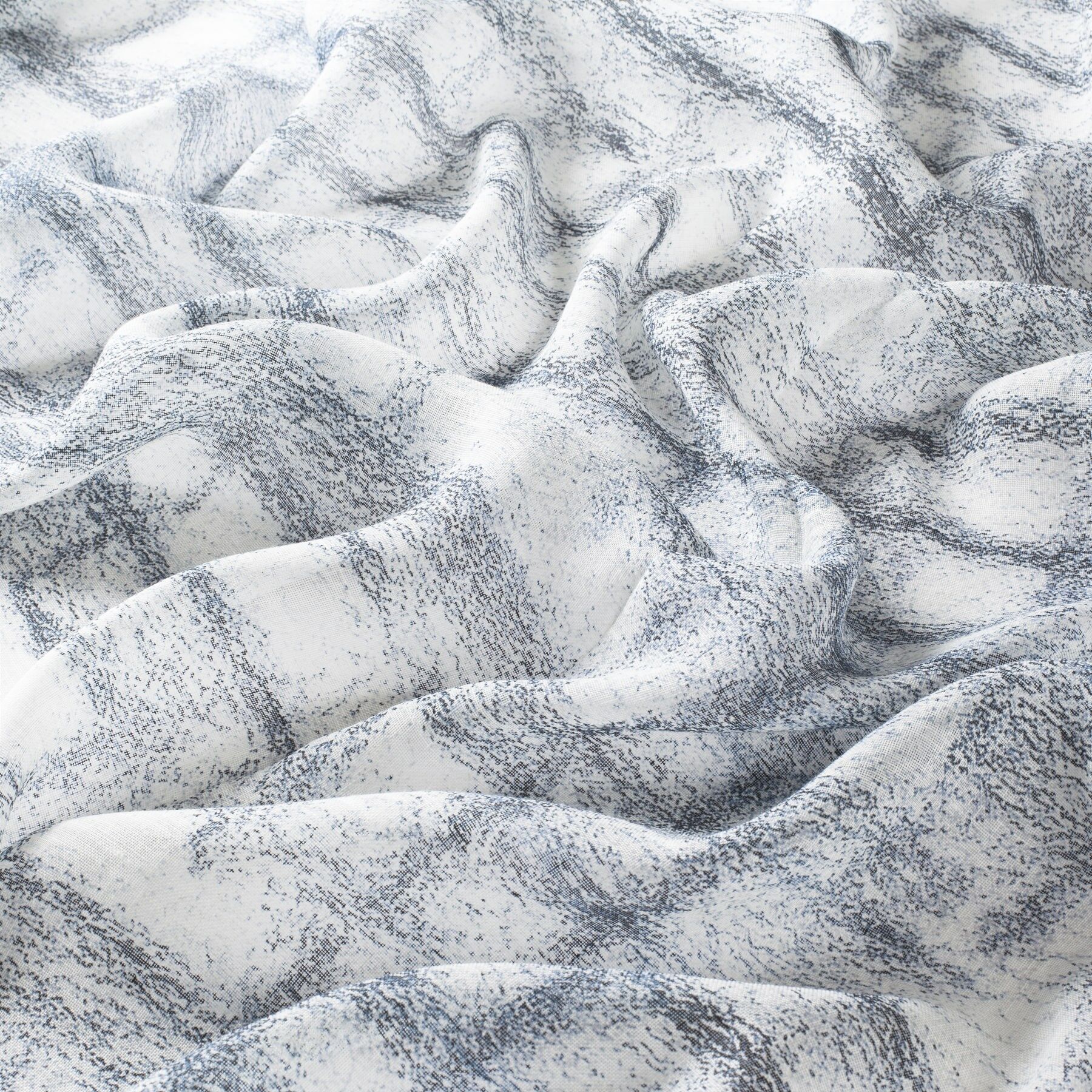 1 8880 050 Pissaro Jab Vorhangstoff Meterware Kariert Blau Weiss