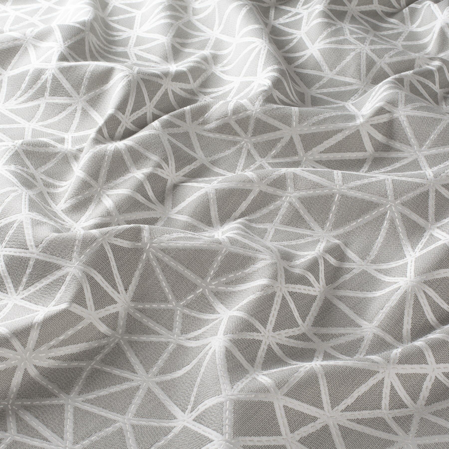 8 1904 092 Visby Jab Vorhangstoff Meterware Gemustert Grau