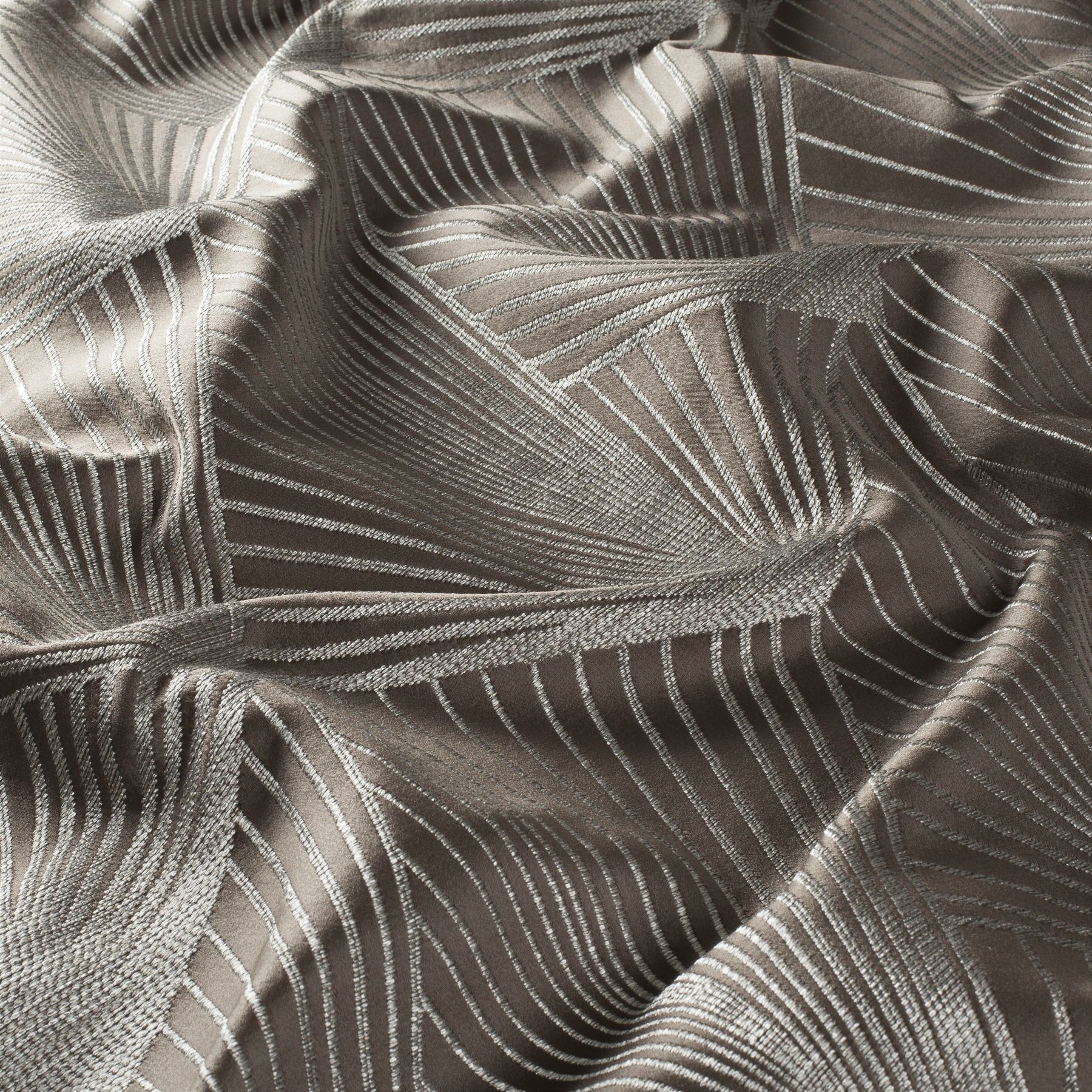 Ja7056 020 Cascada Jab Vorhangstoff Meterware Gemustert Braun