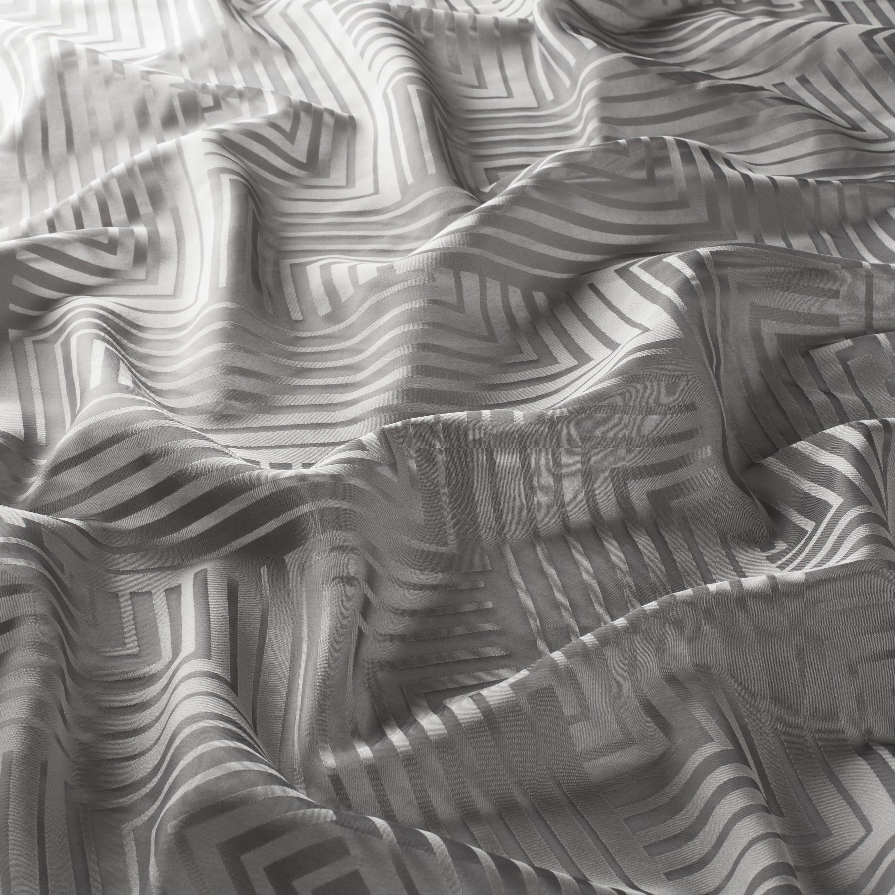 Ja8072 091 Grafico Jab Vorhangstoff Meterware Gemustert Grau