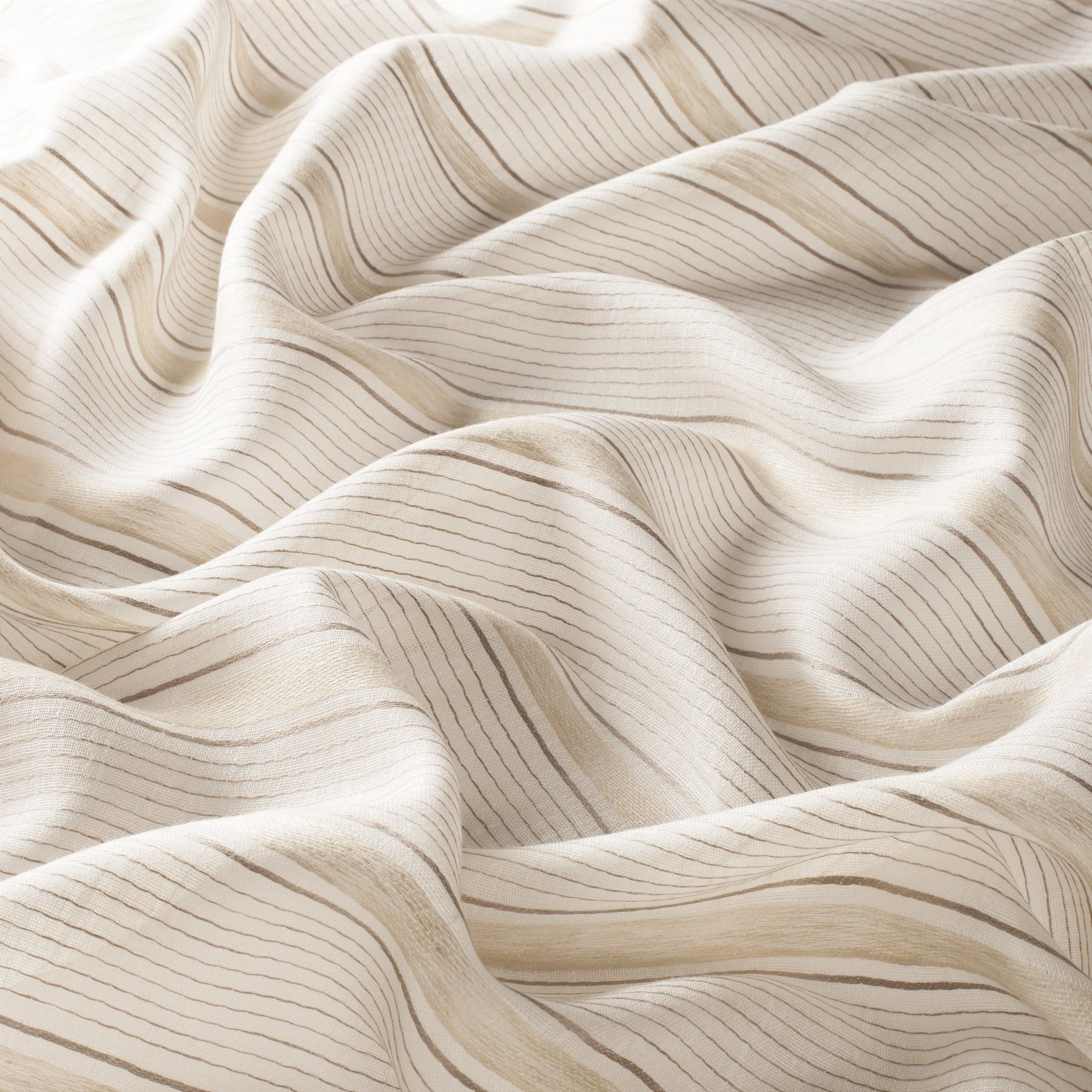 9 7662 070 Elsie Jab Vorhangstoff Meterware Gestreift Beige